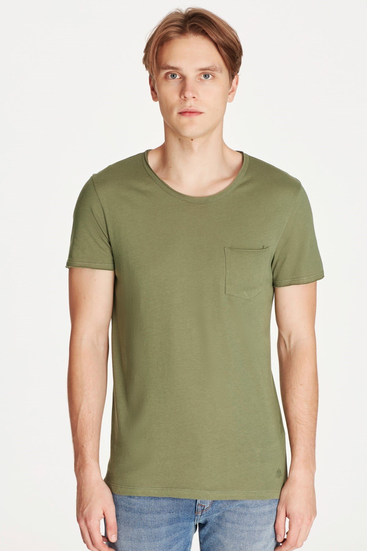 062772-30721NEBIMV3NEBIMV3|062772-30721|STDMAVİ BASIC TİŞÖRT zeytin yeşili ERKEK T-SHIRT 062772-30721-STD