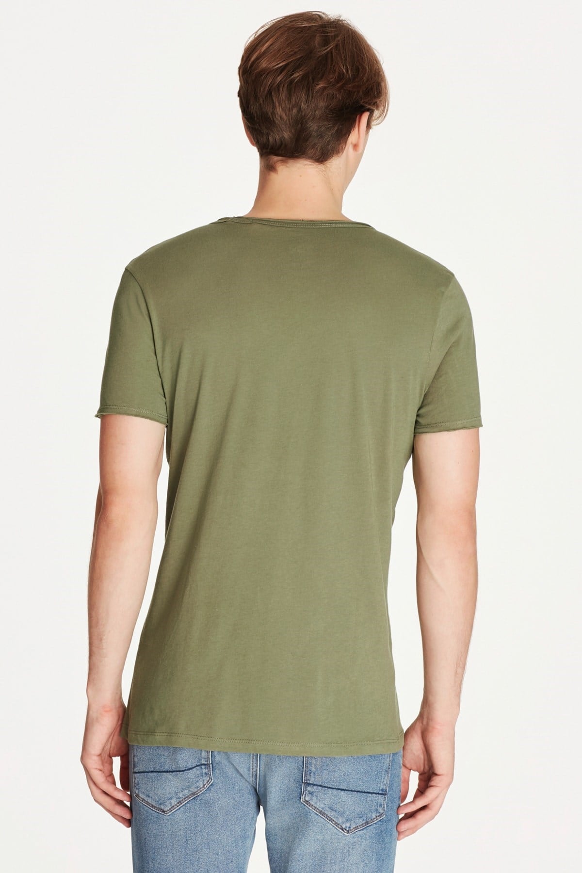062772-30721NEBIMV3NEBIMV3|062772-30721|STDMAVİ BASIC TİŞÖRT zeytin yeşili ERKEK T-SHIRT 062772-30721-STD