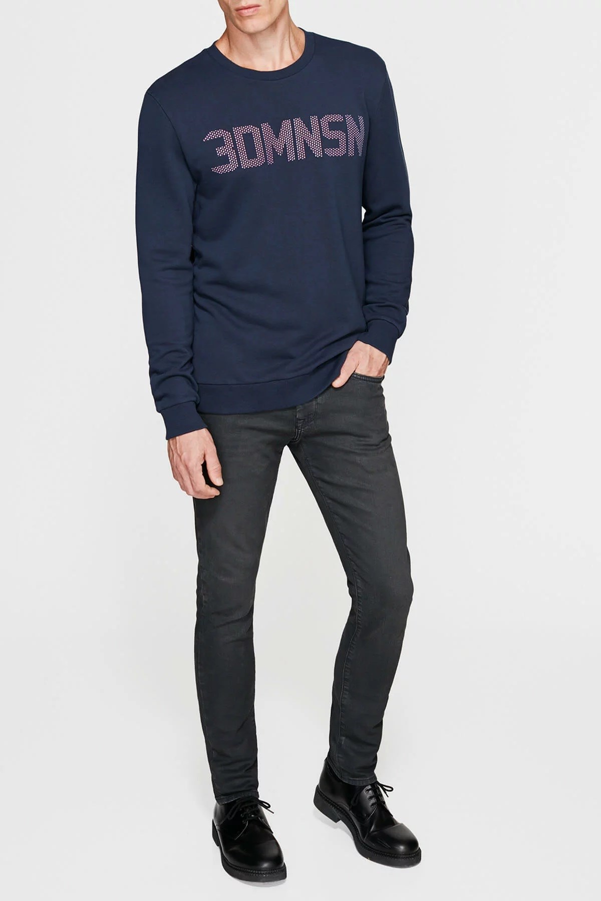 065025-26828MAVİ BASKILI SWEATSHIRT gece lacivert