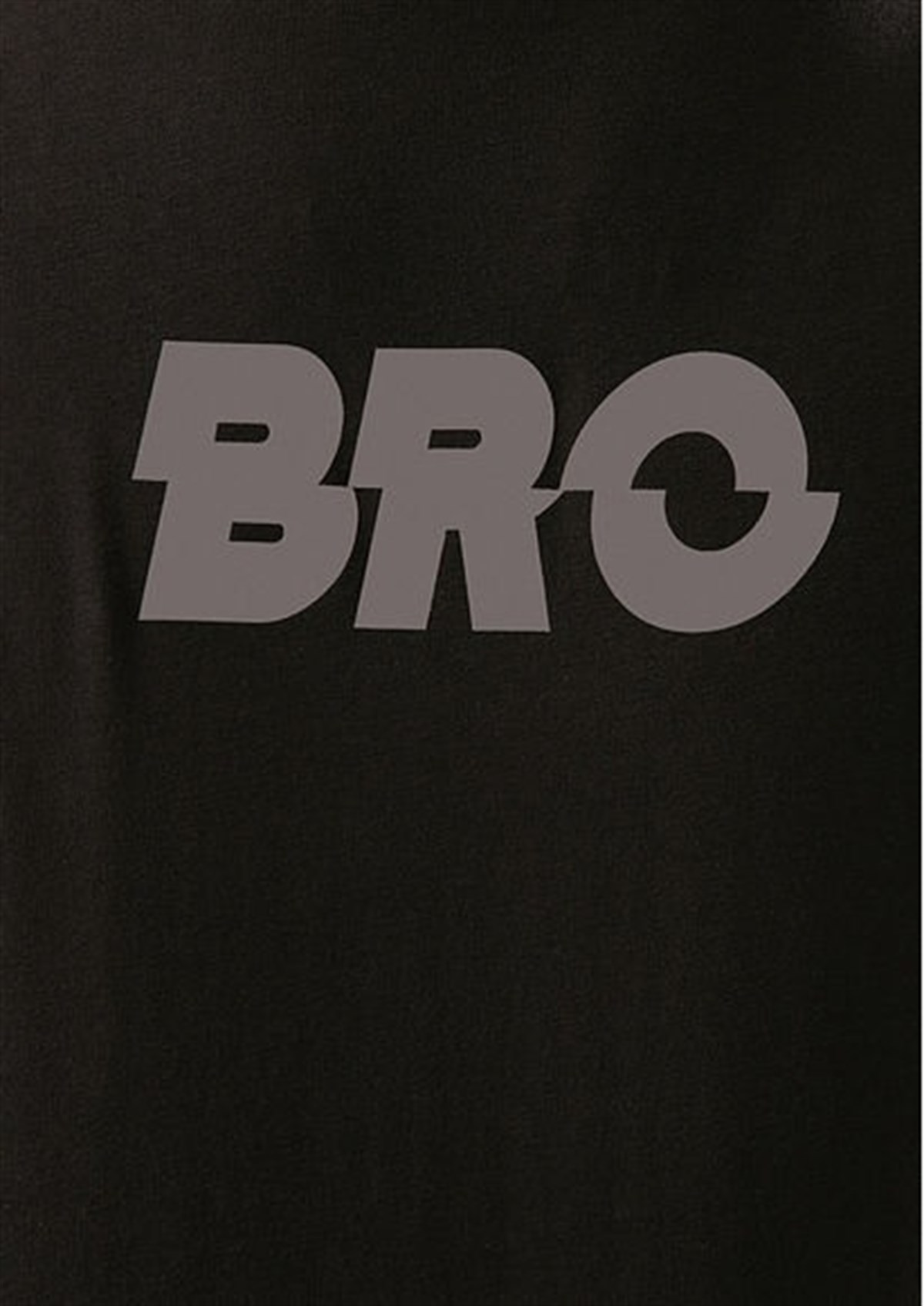 066443-900Mavi Bro Baskılı Siyah Erkek Tişört