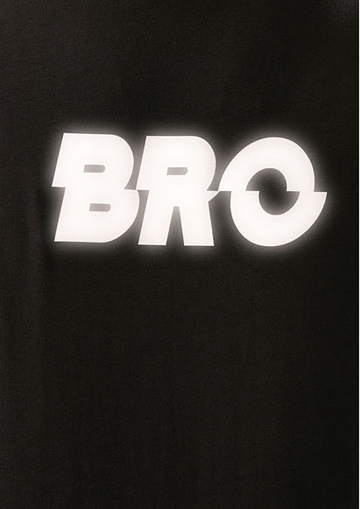 066443-900Mavi Bro Baskılı Siyah Erkek Tişört