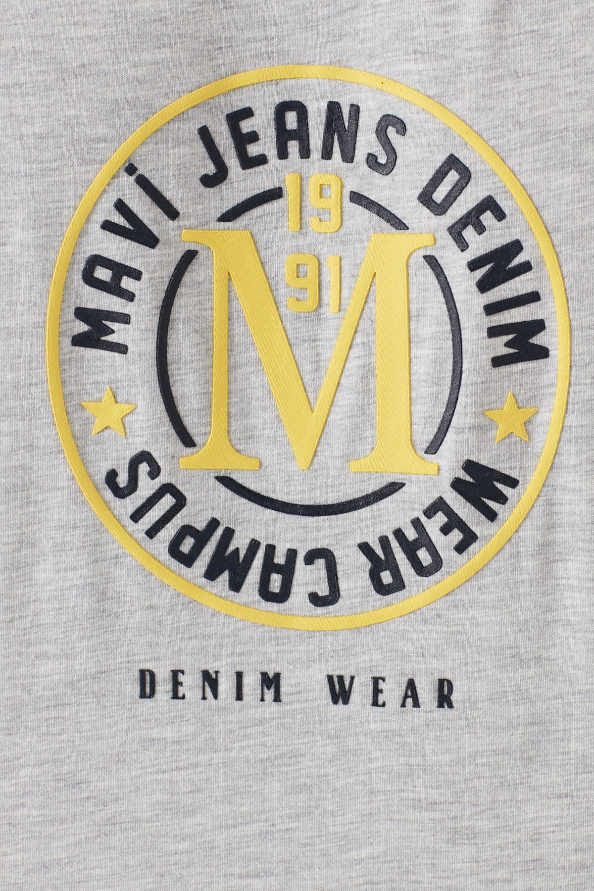 065928-30781NEBIMV3NEBIMV3|065928-30781|STDMAVİ CAMPUS BASKILI TİŞÖRT açık gri melanj ERKEK T-SHIRT 065928-30781-STD
