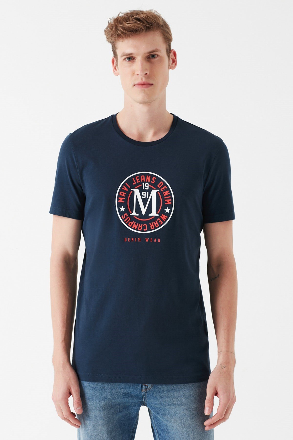 065928-30651NEBIMV3NEBIMV3|065928-30651|STDMAVİ CAMPUS BASKILI TİŞÖRT gece lacivert ERKEK T-SHIRT 065928-30651-STD