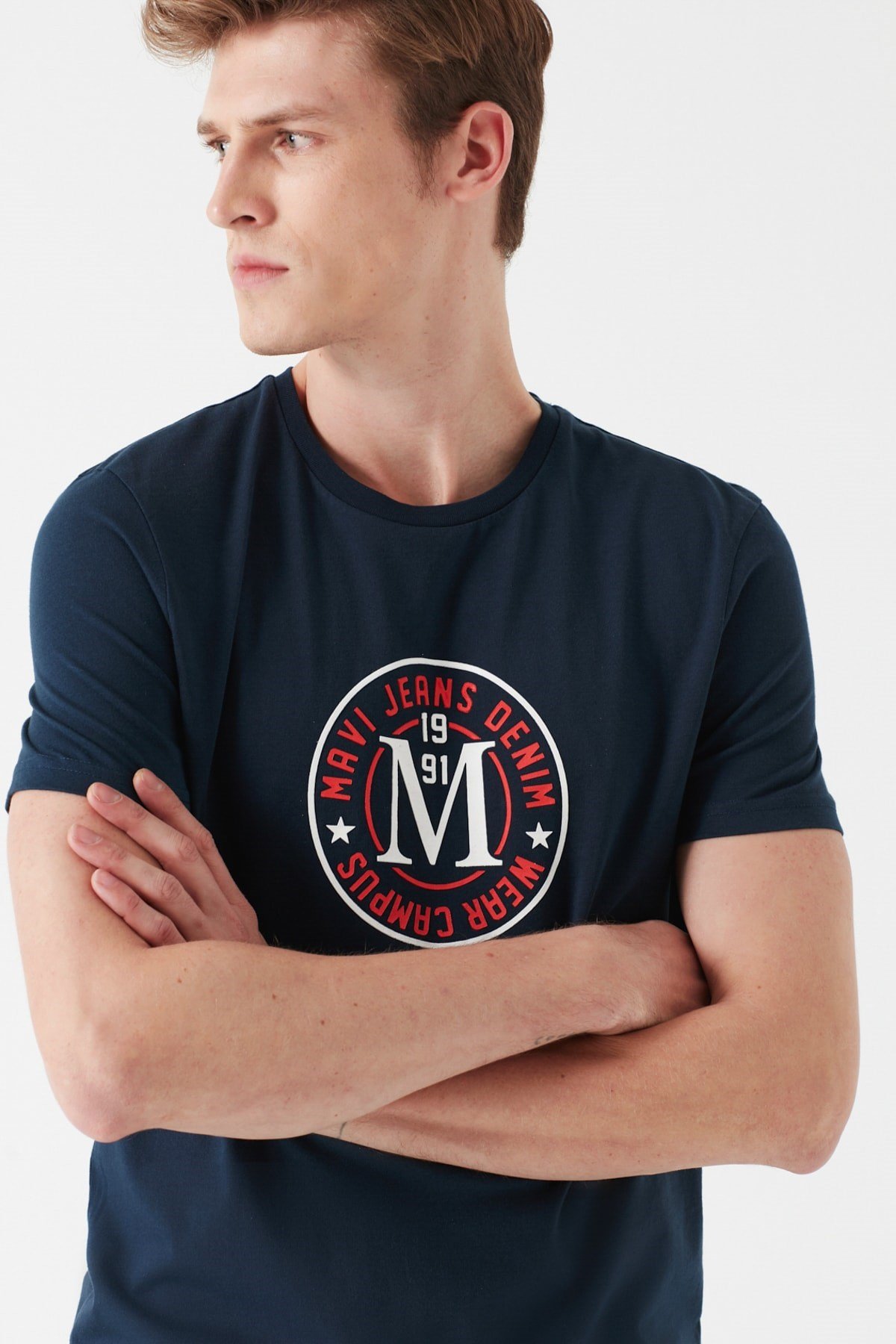 065928-30651NEBIMV3NEBIMV3|065928-30651|STDMAVİ CAMPUS BASKILI TİŞÖRT gece lacivert ERKEK T-SHIRT 065928-30651-STD