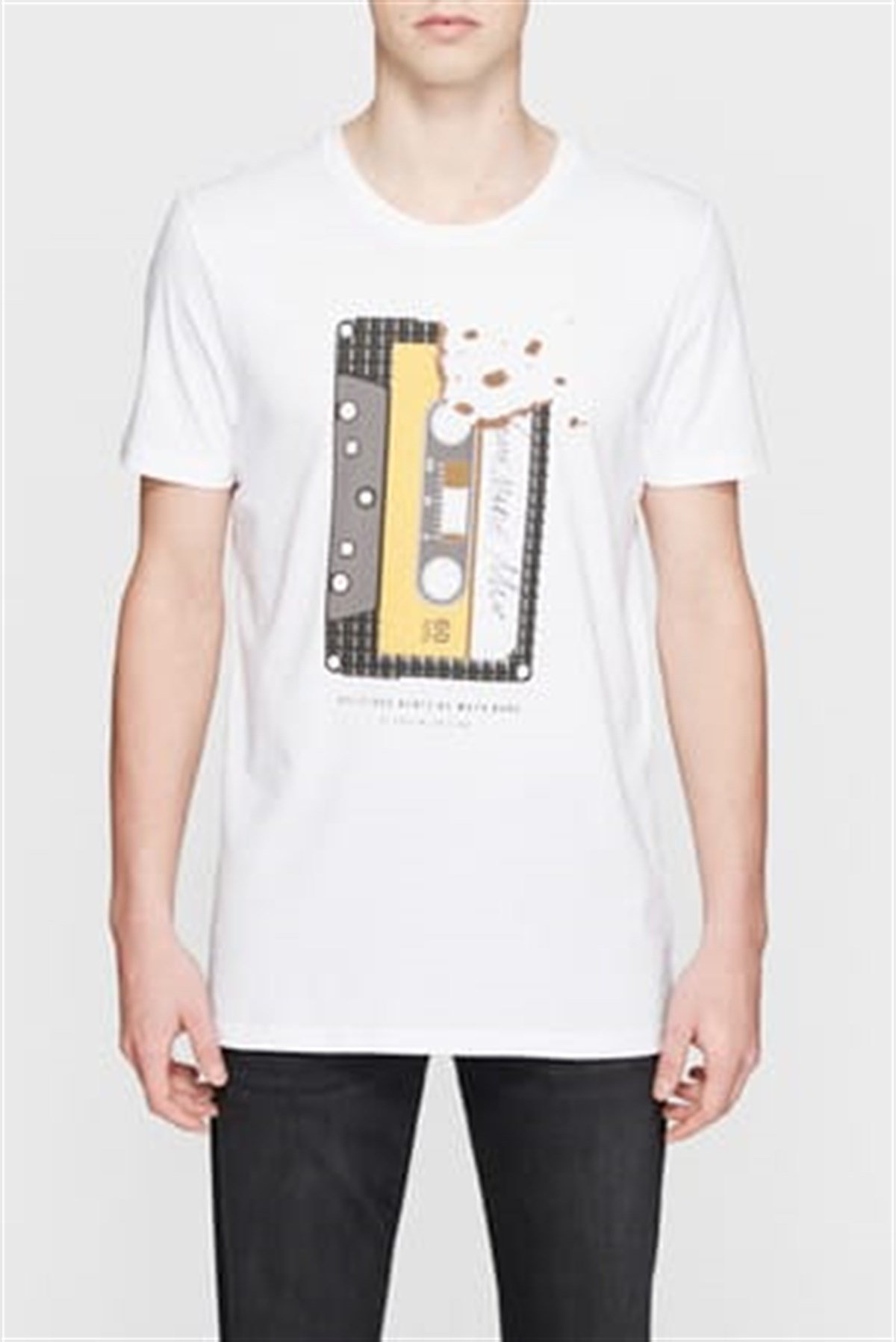 065283-620Mavi Cassette Printed Tee White