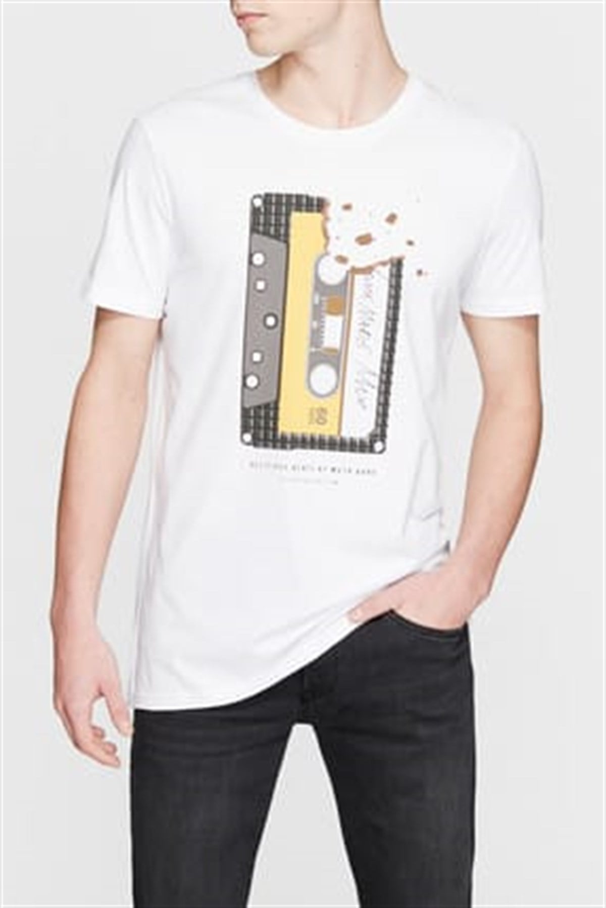 065283-620Mavi Cassette Printed Tee White