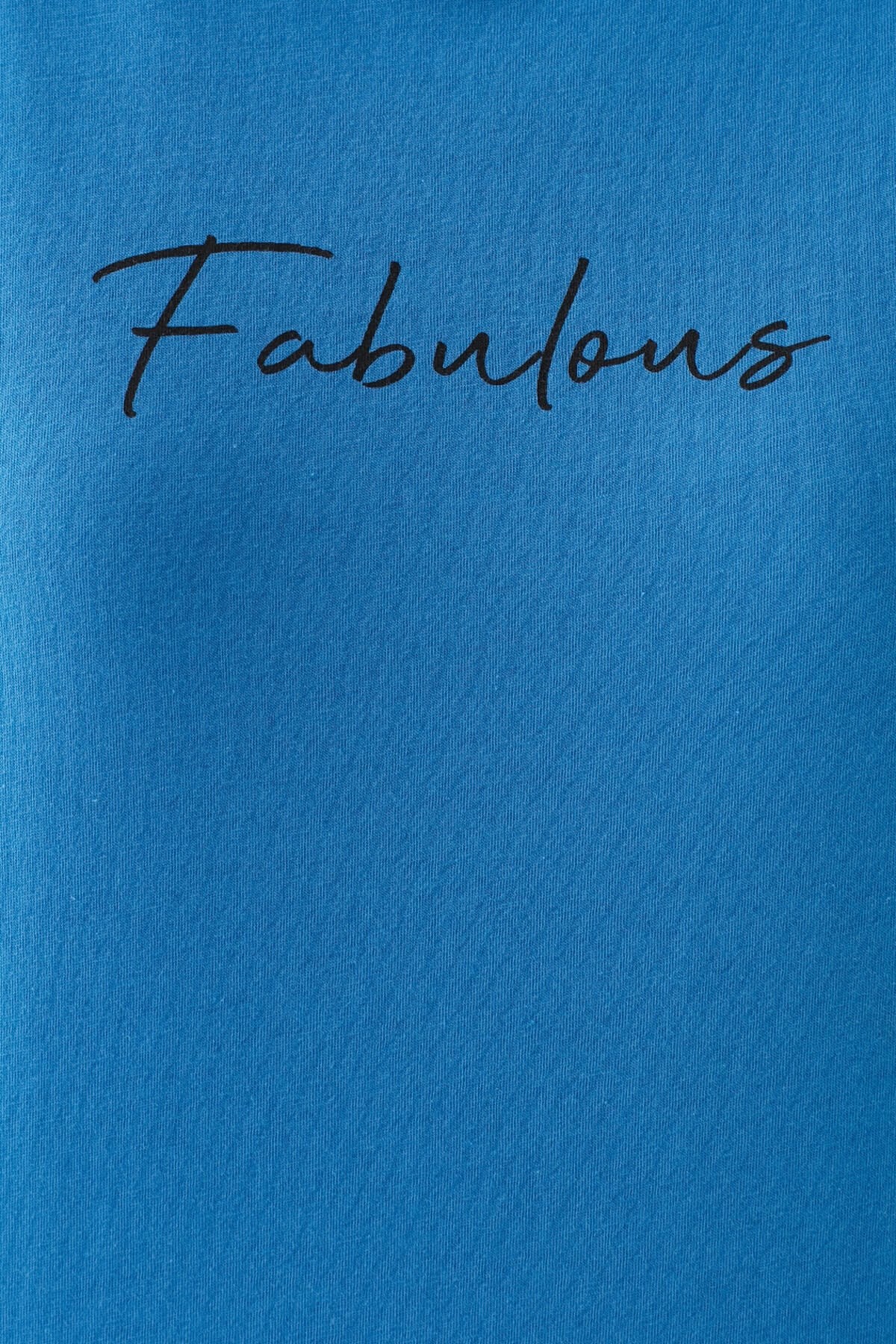 1600533-33537Mavi Fabulous Baskılı  Koyu Saks Kadın T-Shirt