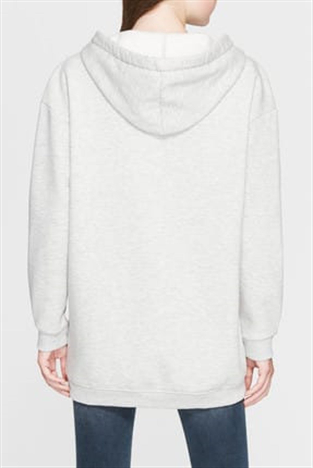 167300-26832Mavi Fermuarlı Sweatshirt Açık Gri Melanj