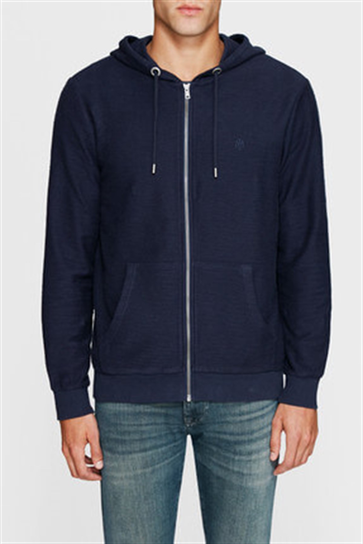 065046-26828Mavi Fermuarlı Sweatshirt Gece Lacivert
