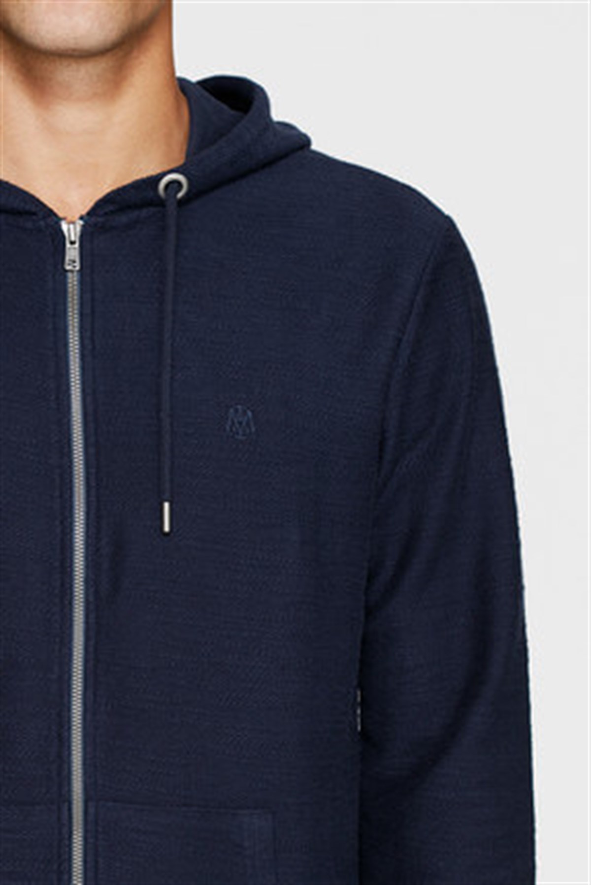 065046-26828Mavi Fermuarlı Sweatshirt Gece Lacivert