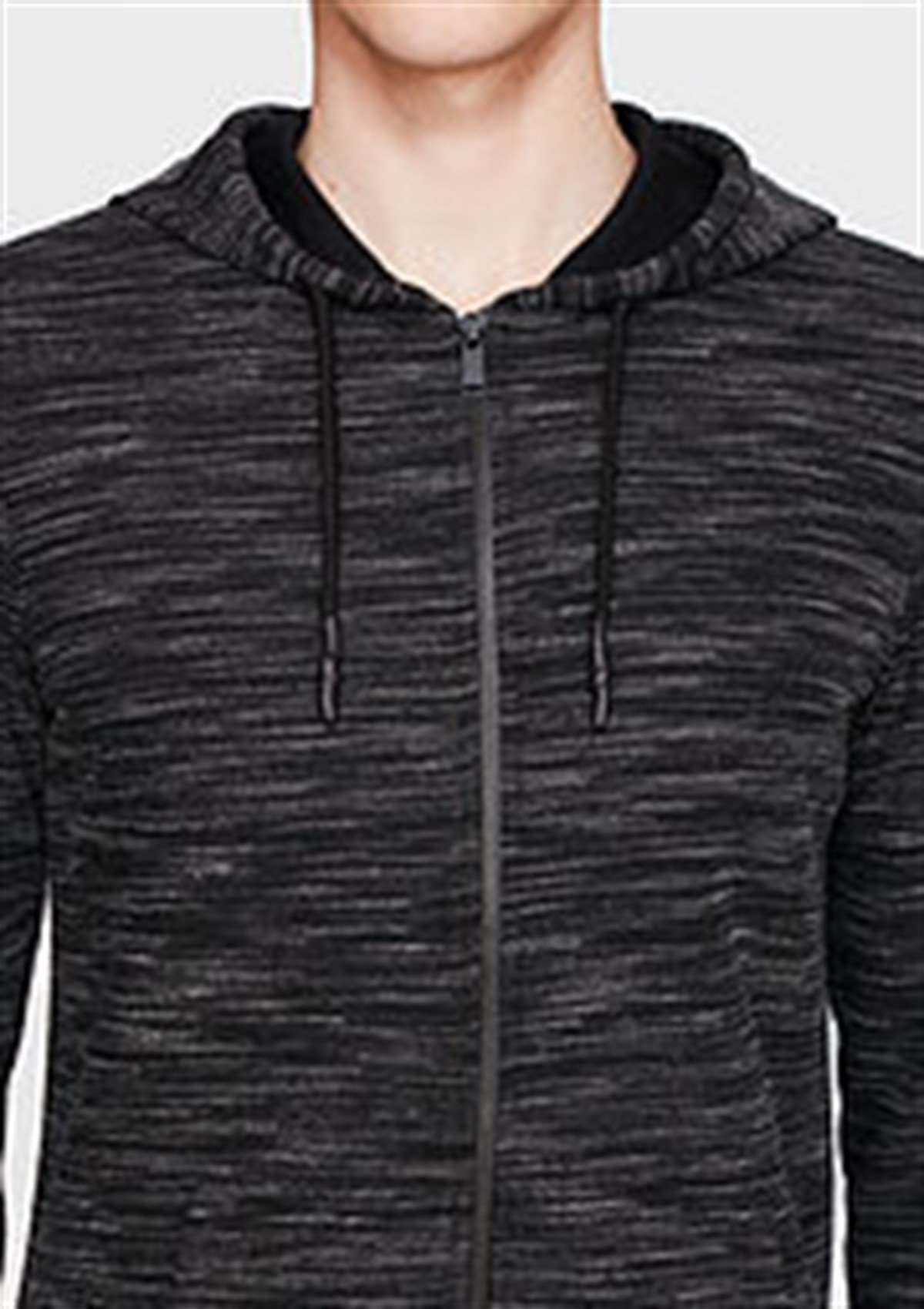 065327-900Mavi Fermuarlı Sweatshirt Siyah