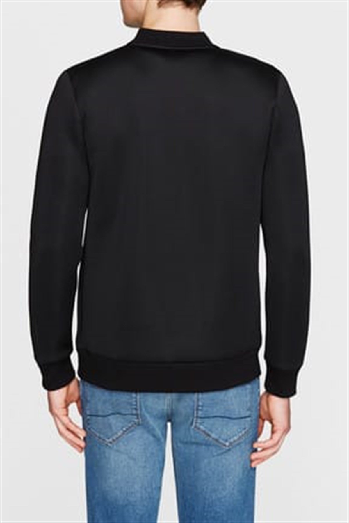 065354-900Mavi Fermuarlı Sweatshirt Siyah