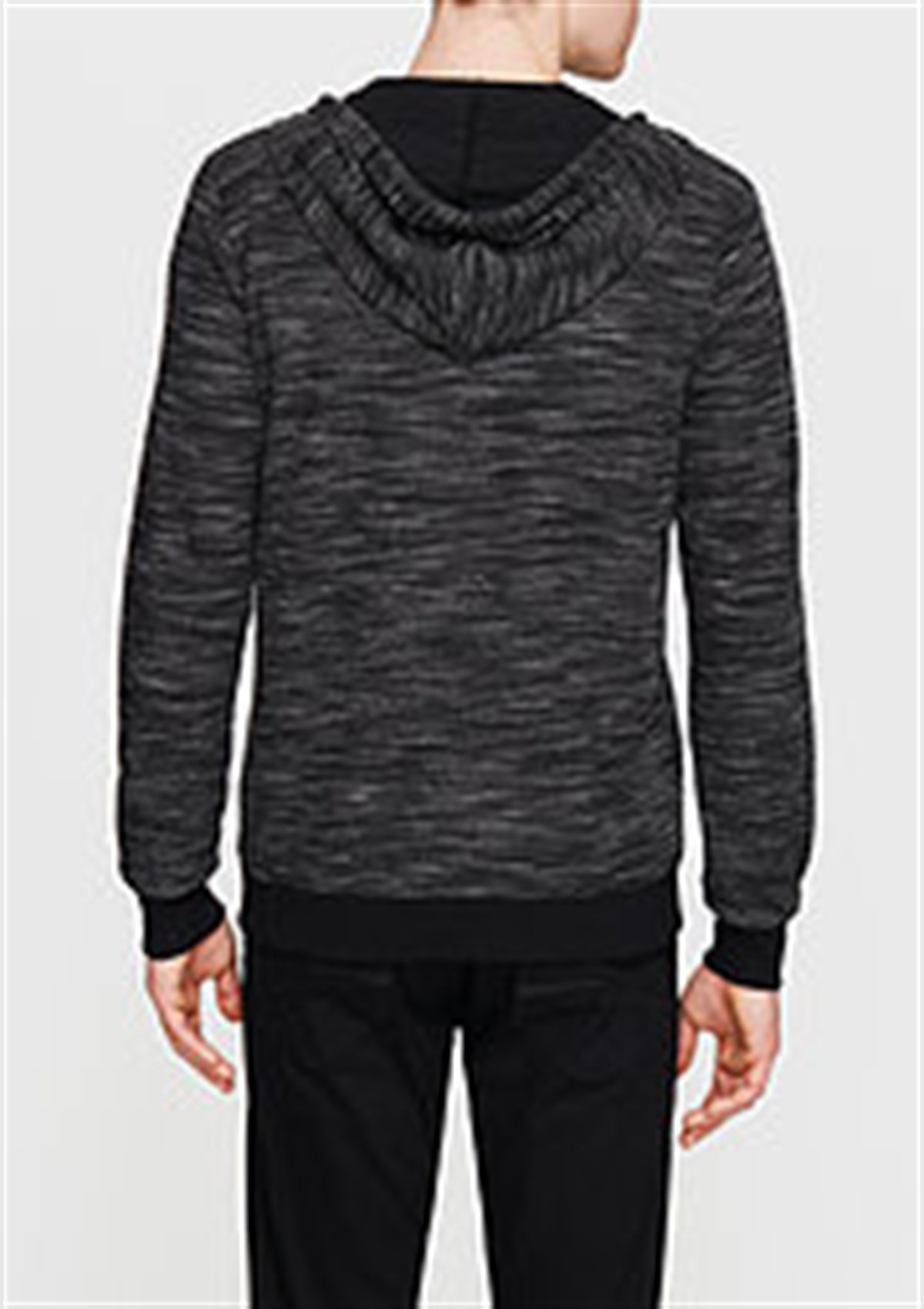 065327-900Mavi Fermuarlı Sweatshirt Siyah