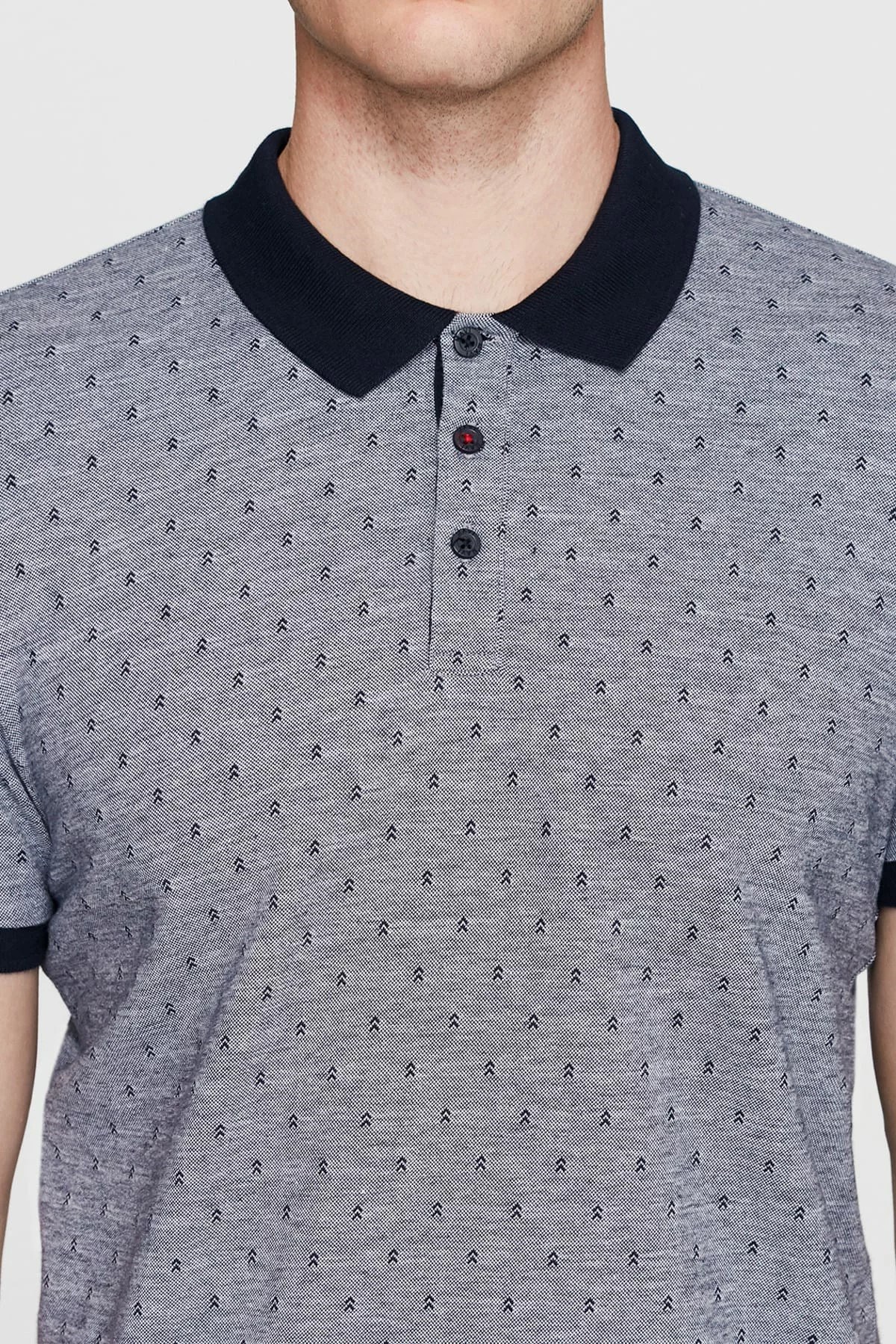 065295-28319MAVİ JACQUARD POLO TEE mood indigo