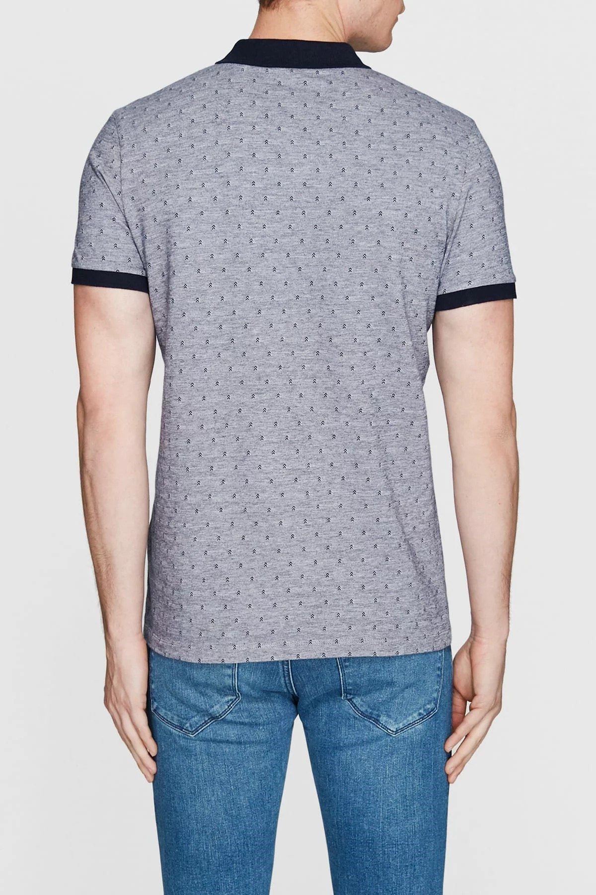 065295-28319MAVİ JACQUARD POLO TEE mood indigo