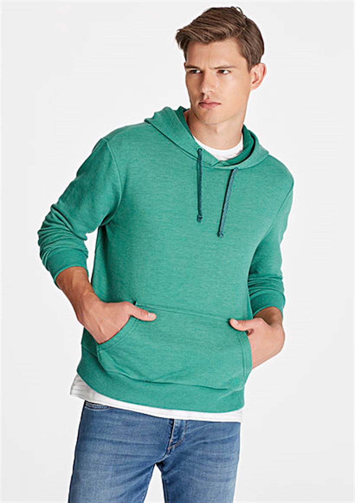 065705-29811NEBIMV3NEBIMV3|065705-29811|STDMAVİ KAPİŞONLU SWEATSHIRT yeşil-STD