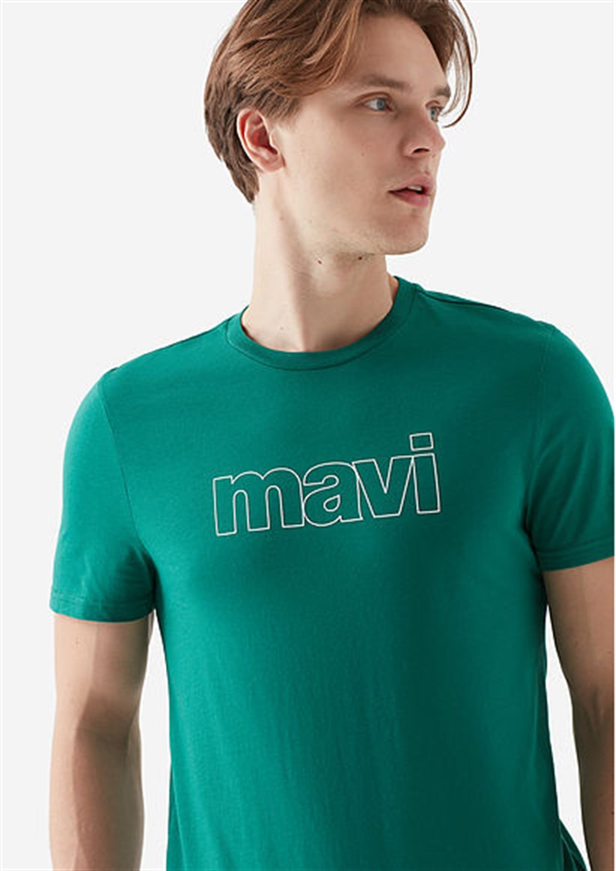 065781-29811Mavi Logo Tişört Yeşil