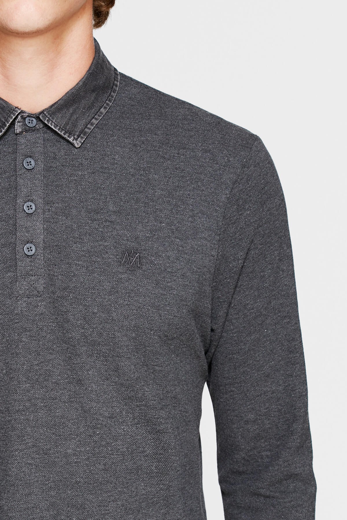065129-26833NEBIMV3NEBIMV3|065129-26833|R000MAVİ LONG SLEEVE POLO dark grey melange-STD