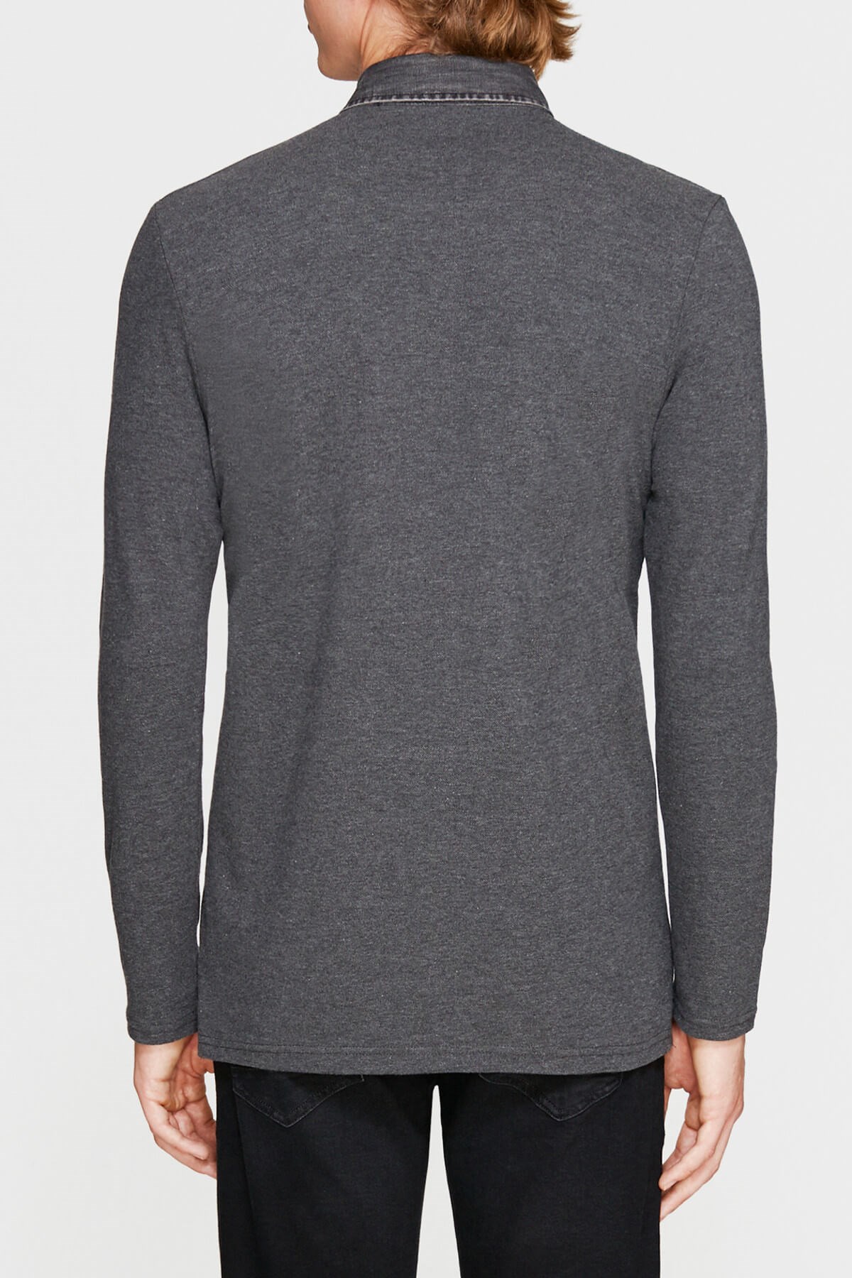 065129-26833NEBIMV3NEBIMV3|065129-26833|R000MAVİ LONG SLEEVE POLO dark grey melange-STD