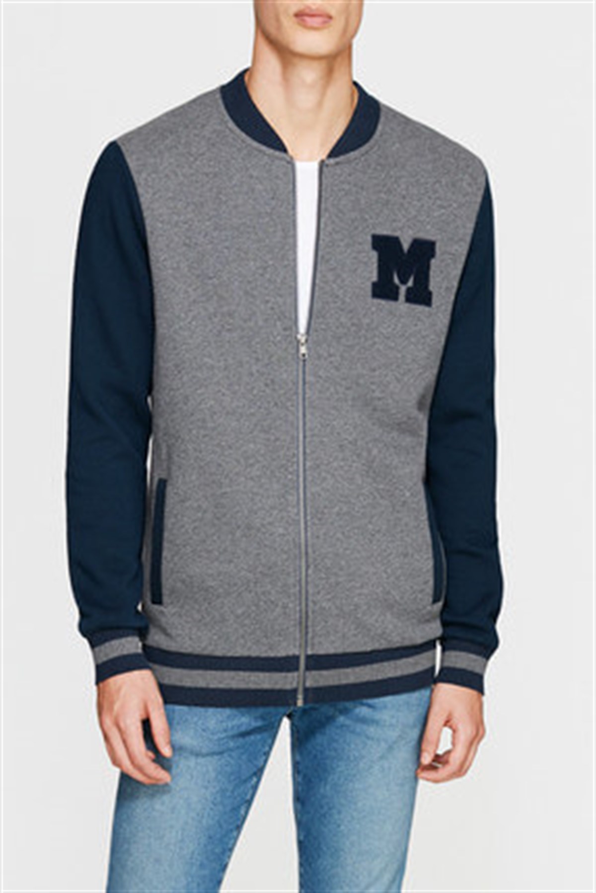 065146-26834Mavi M Aplike Sweatshirt Antrasit Melanj