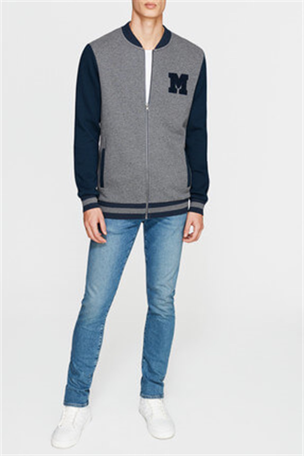 065146-26834Mavi M Aplike Sweatshirt Antrasit Melanj