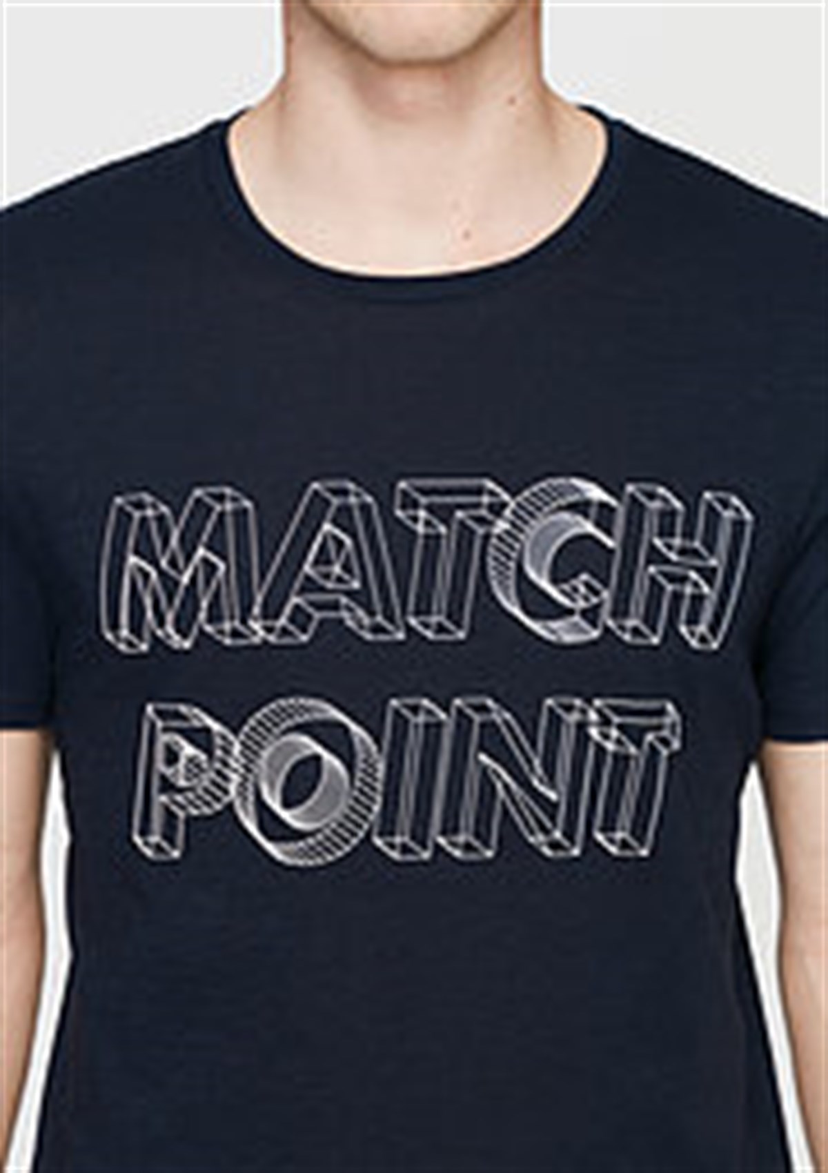 065430-28417MAVİ MATCH BASKILI TİŞÖRT gece lacivert