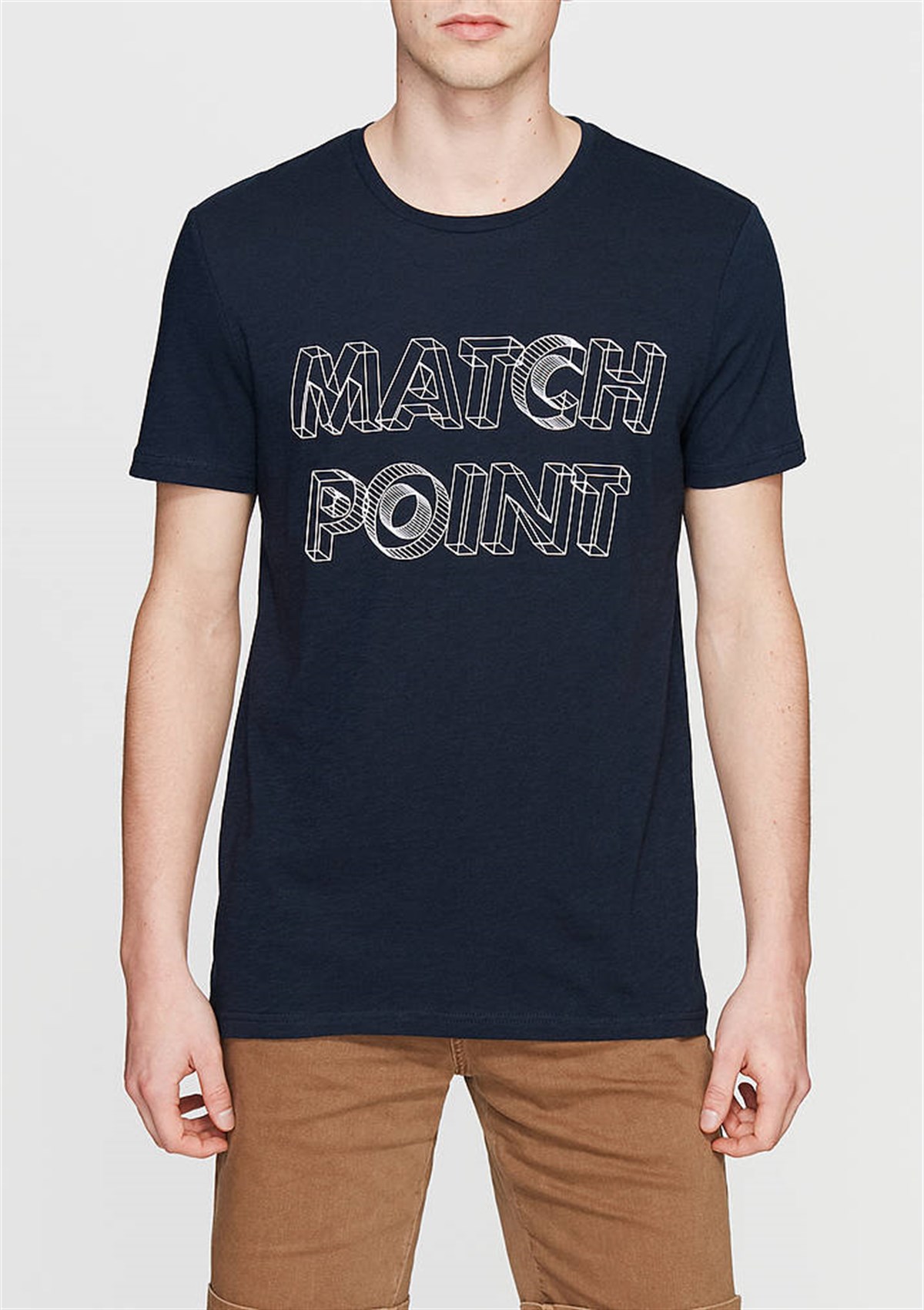 065430-28417MAVİ MATCH BASKILI TİŞÖRT gece lacivert