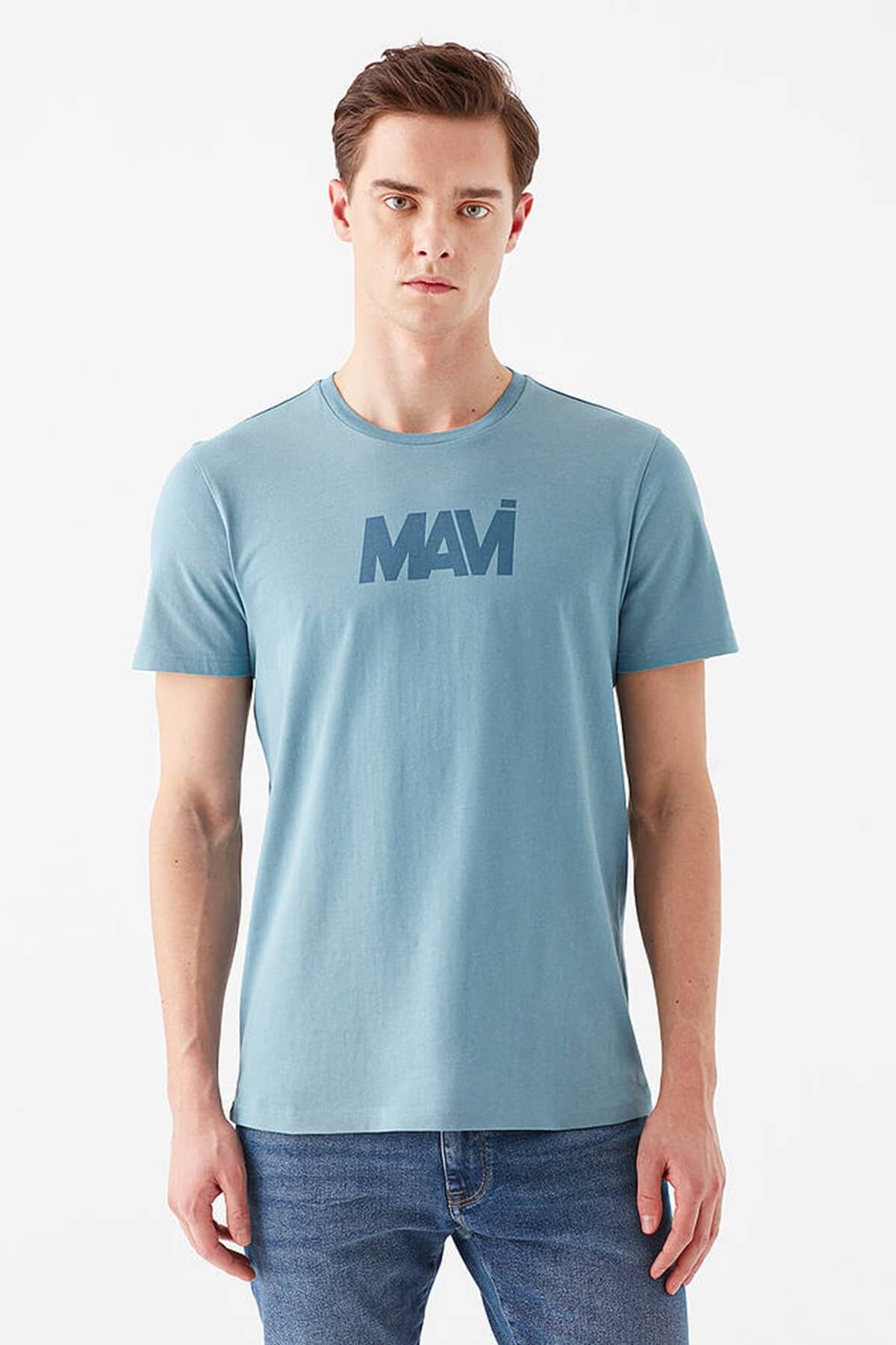 066846-33952Mavi Mavi Baskılı  Taş Mavi Erkek T-Shirt