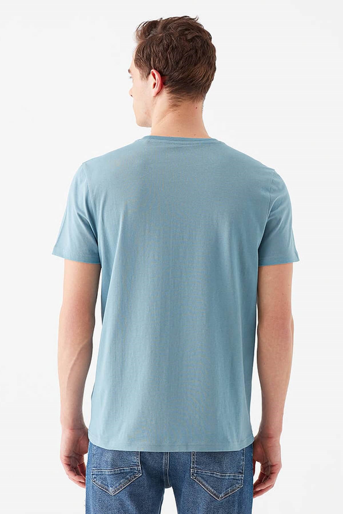 066846-33952Mavi Mavi Baskılı  Taş Mavi Erkek T-Shirt