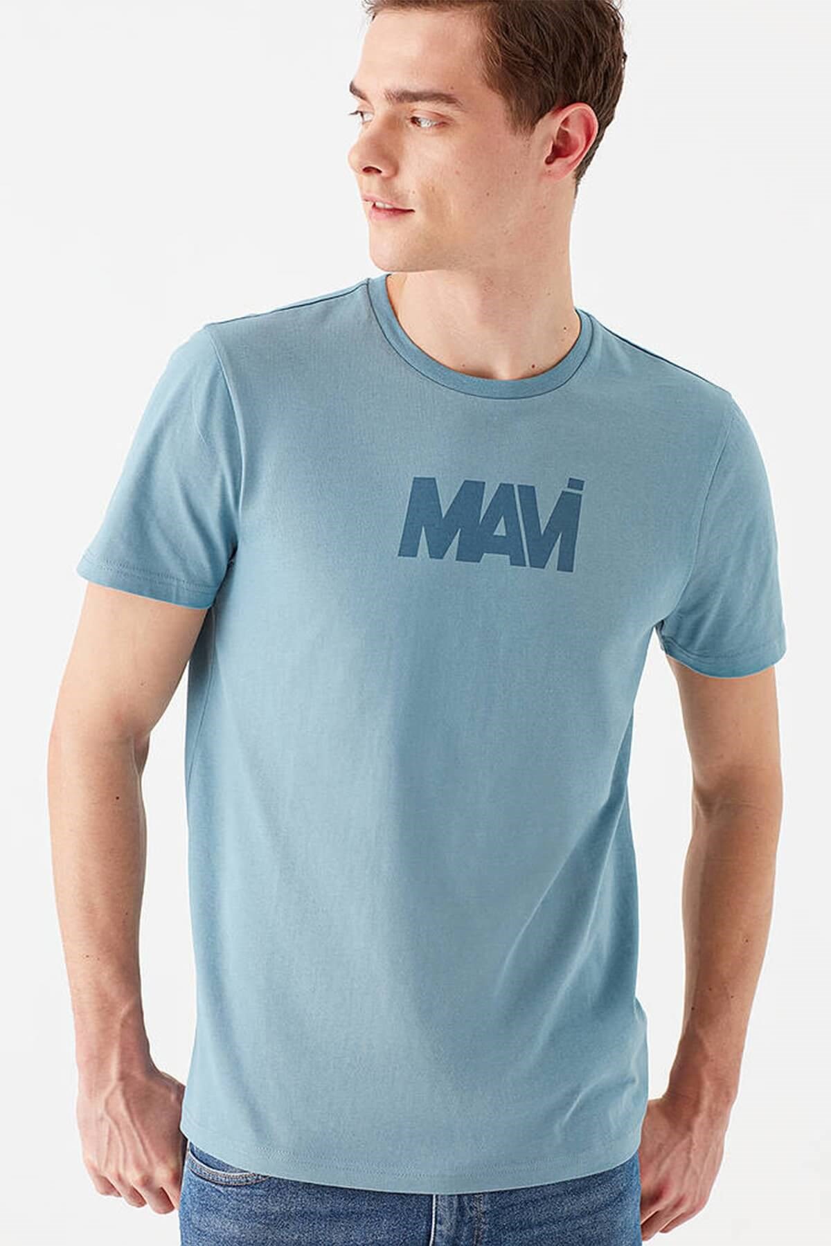 066846-33952Mavi Mavi Baskılı  Taş Mavi Erkek T-Shirt