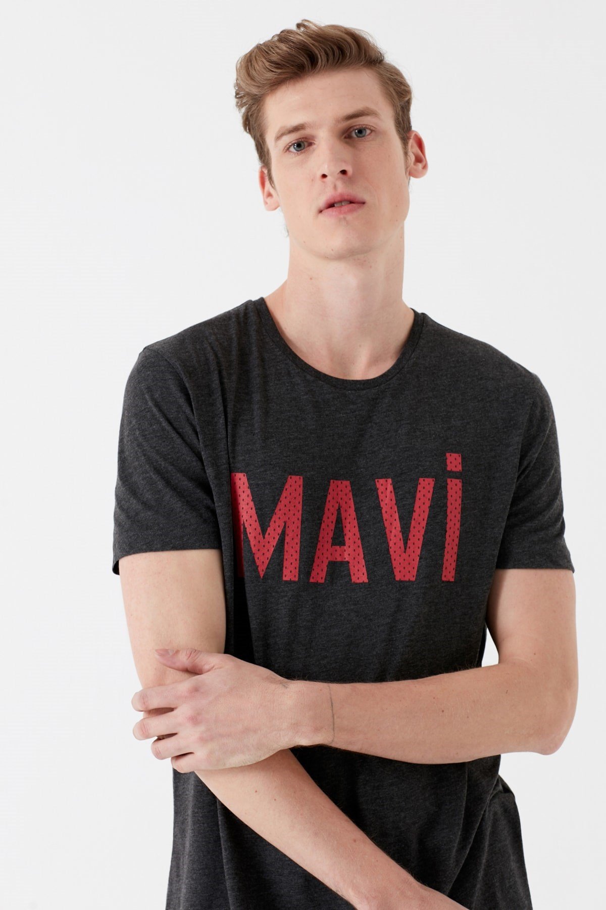 065935-30832NEBIMV3NEBIMV3|065935-30832|STDMAVİ MAVİ LOGO TİŞÖRT antrasit melanj ERKEK T-SHIRT 065935-30832-STD