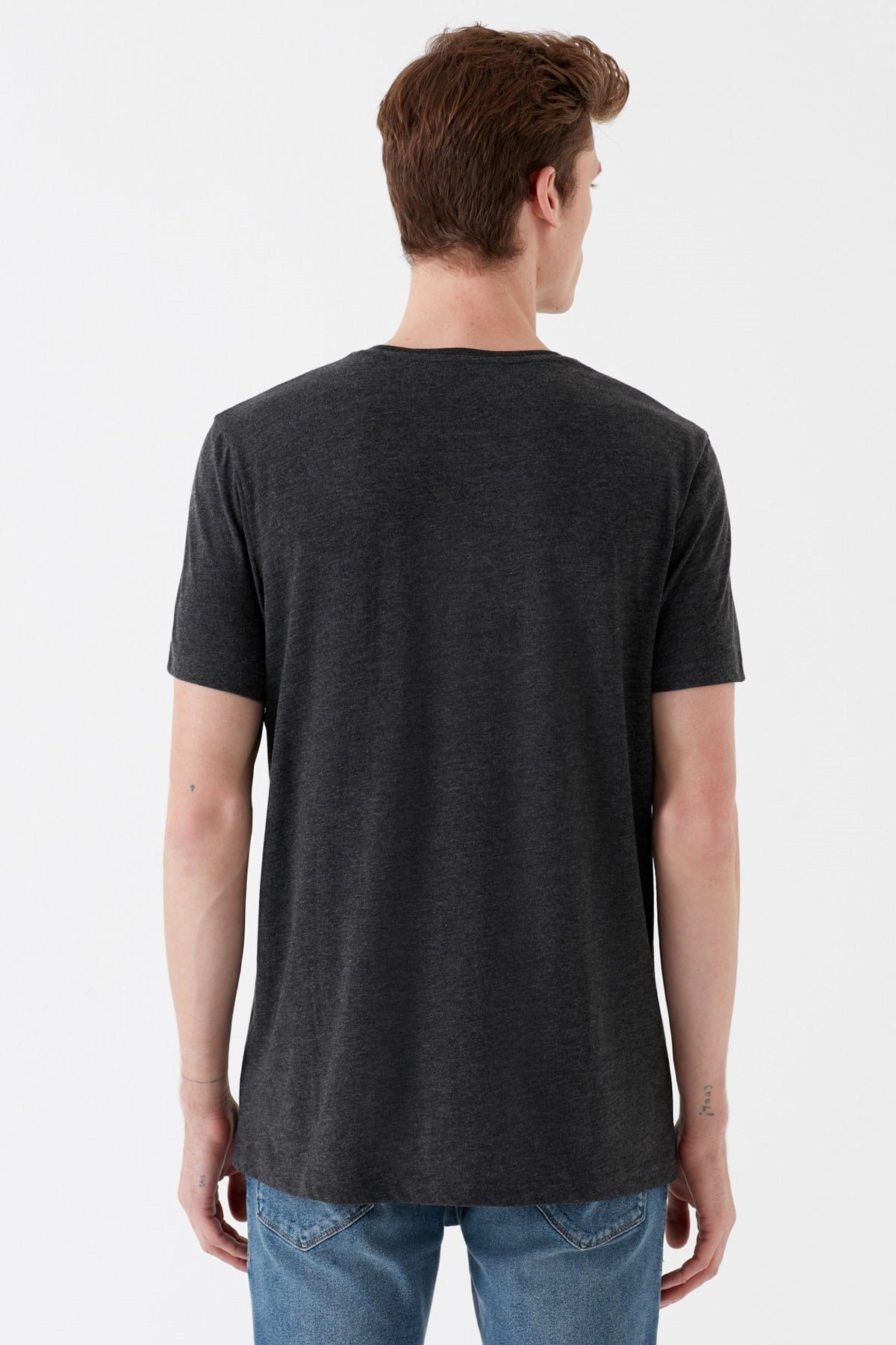 065935-30832NEBIMV3NEBIMV3|065935-30832|STDMAVİ MAVİ LOGO TİŞÖRT antrasit melanj ERKEK T-SHIRT 065935-30832-STD