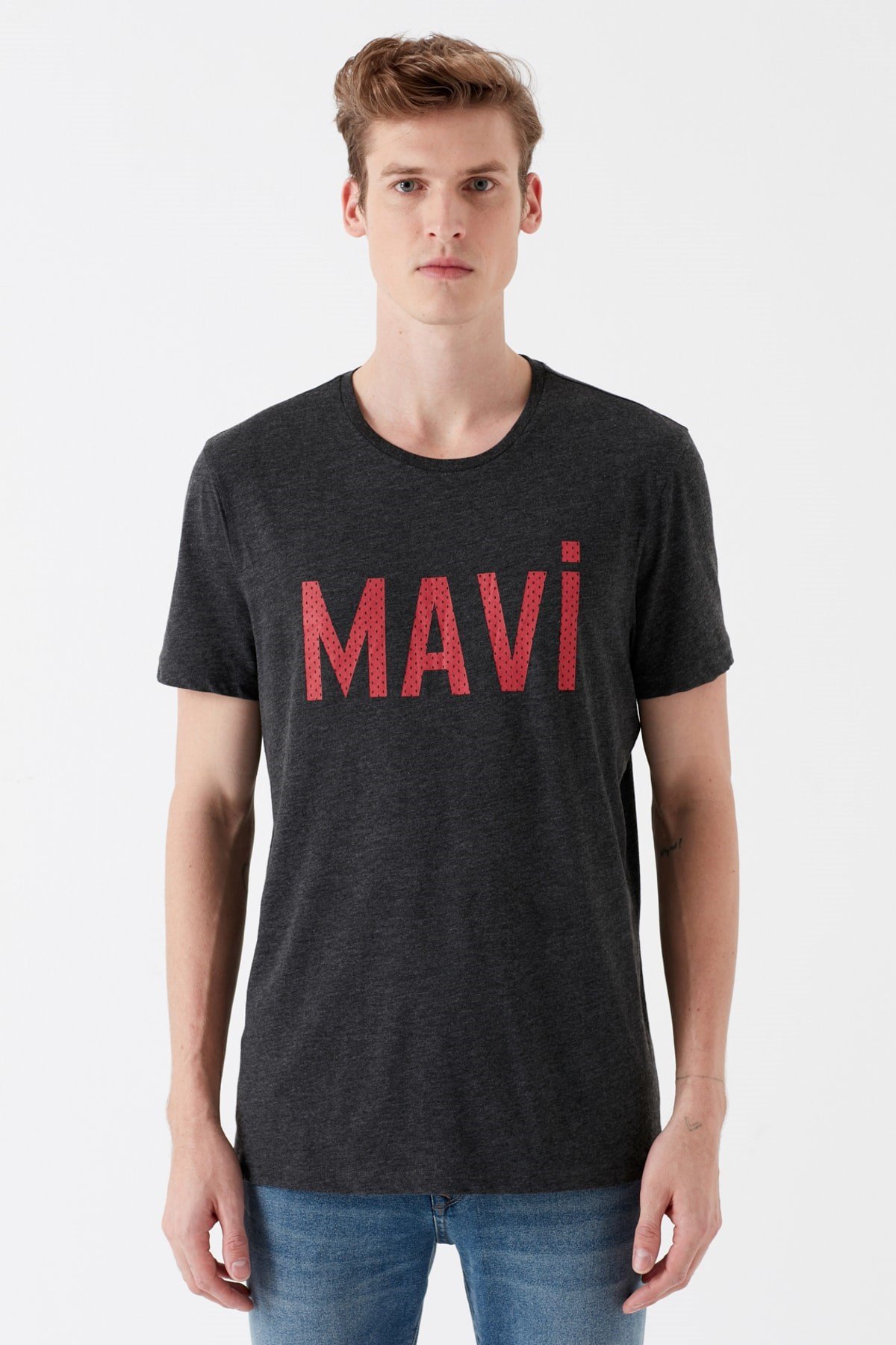 065935-30832NEBIMV3NEBIMV3|065935-30832|STDMAVİ MAVİ LOGO TİŞÖRT antrasit melanj ERKEK T-SHIRT 065935-30832-STD