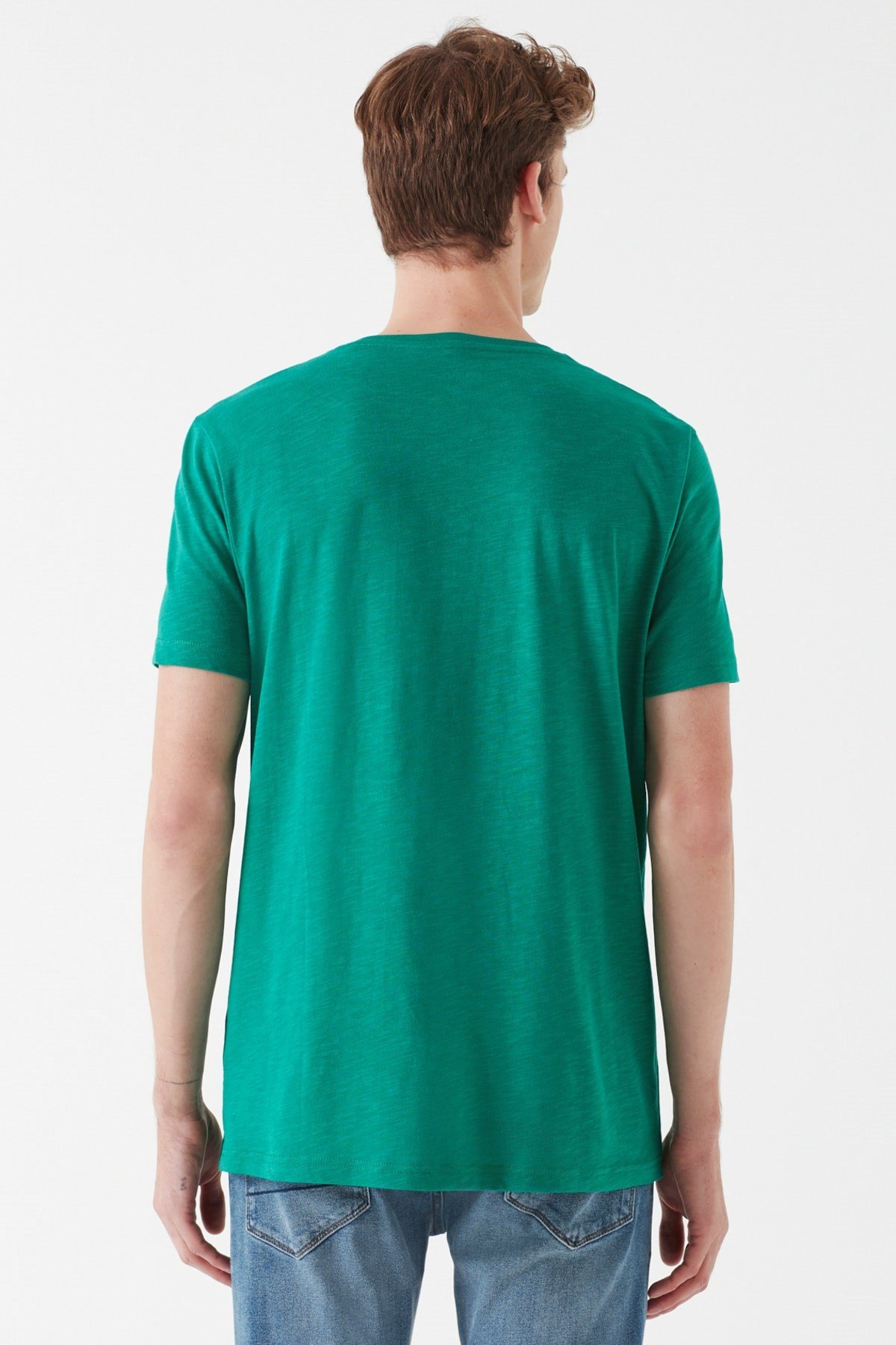 065936-30836NEBIMV3NEBIMV3|065936-30836|STDMAVİ MÜHÜR LOGO TİŞÖRT orman yeşili ERKEK T-SHIRT 065936-30836-STD