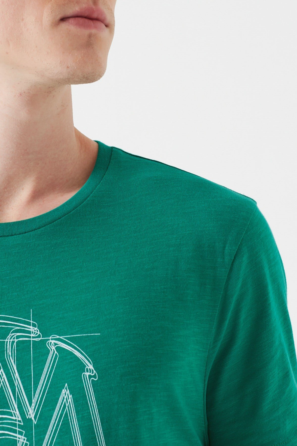 065936-30836NEBIMV3NEBIMV3|065936-30836|STDMAVİ MÜHÜR LOGO TİŞÖRT orman yeşili ERKEK T-SHIRT 065936-30836-STD