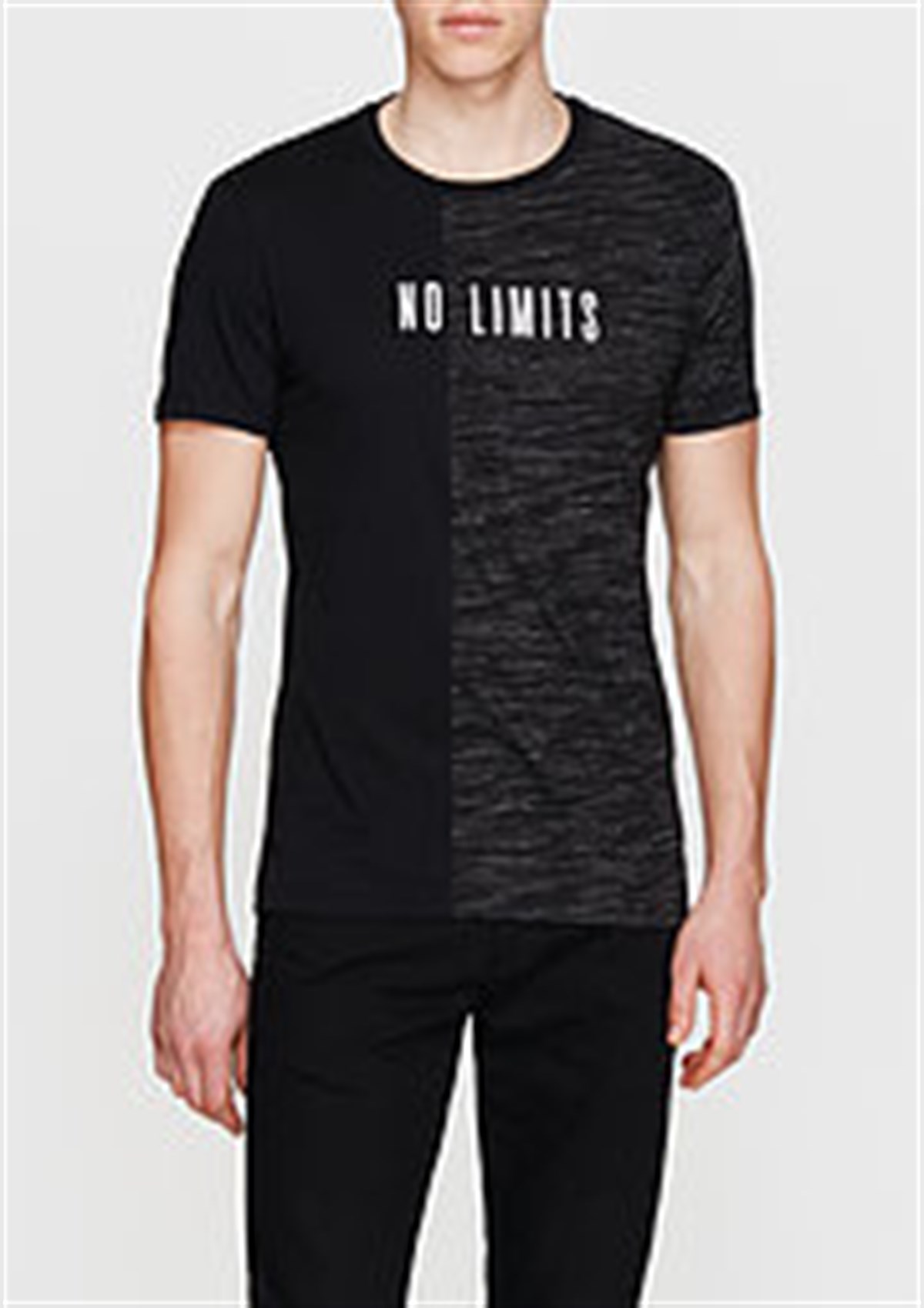 065352-900Mavi No Limits Baskılı Tişört Siyah