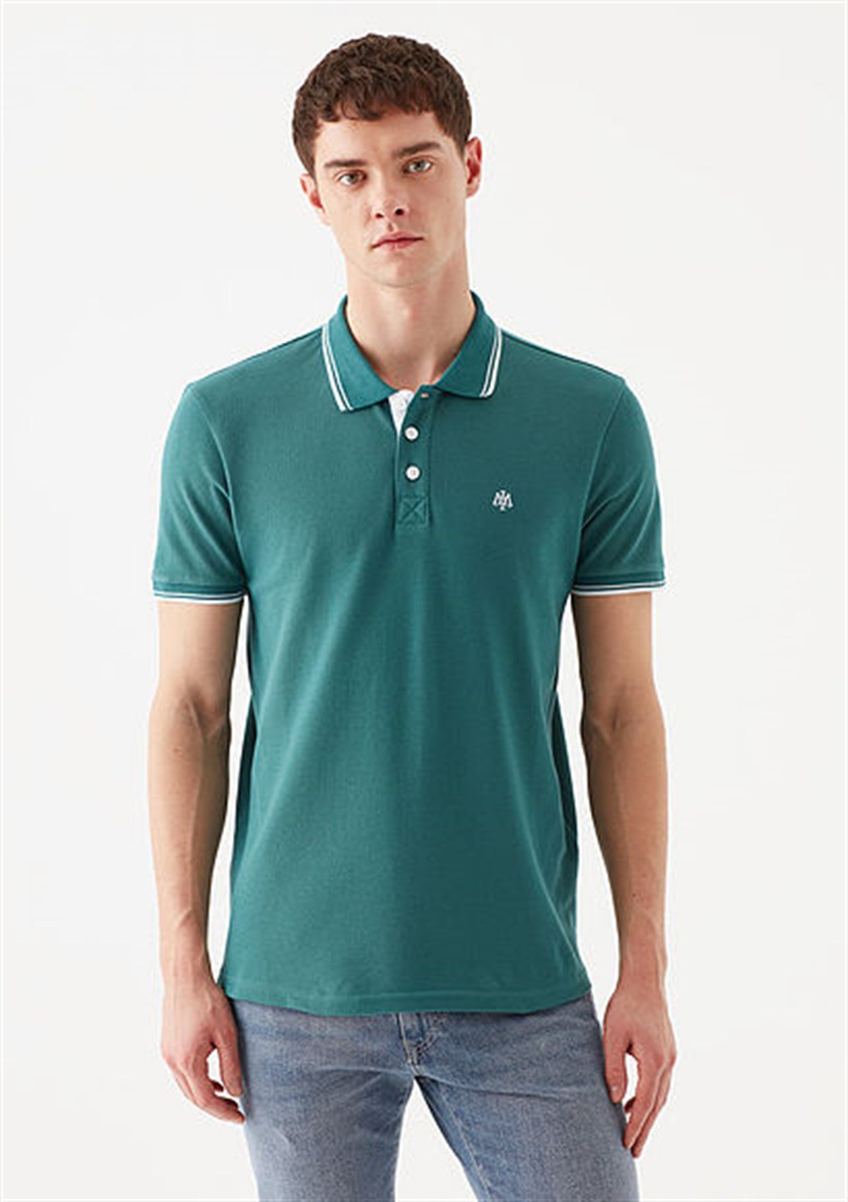064164-33505Mavi Polo  Derin Yeşil Erkek T-Shirt