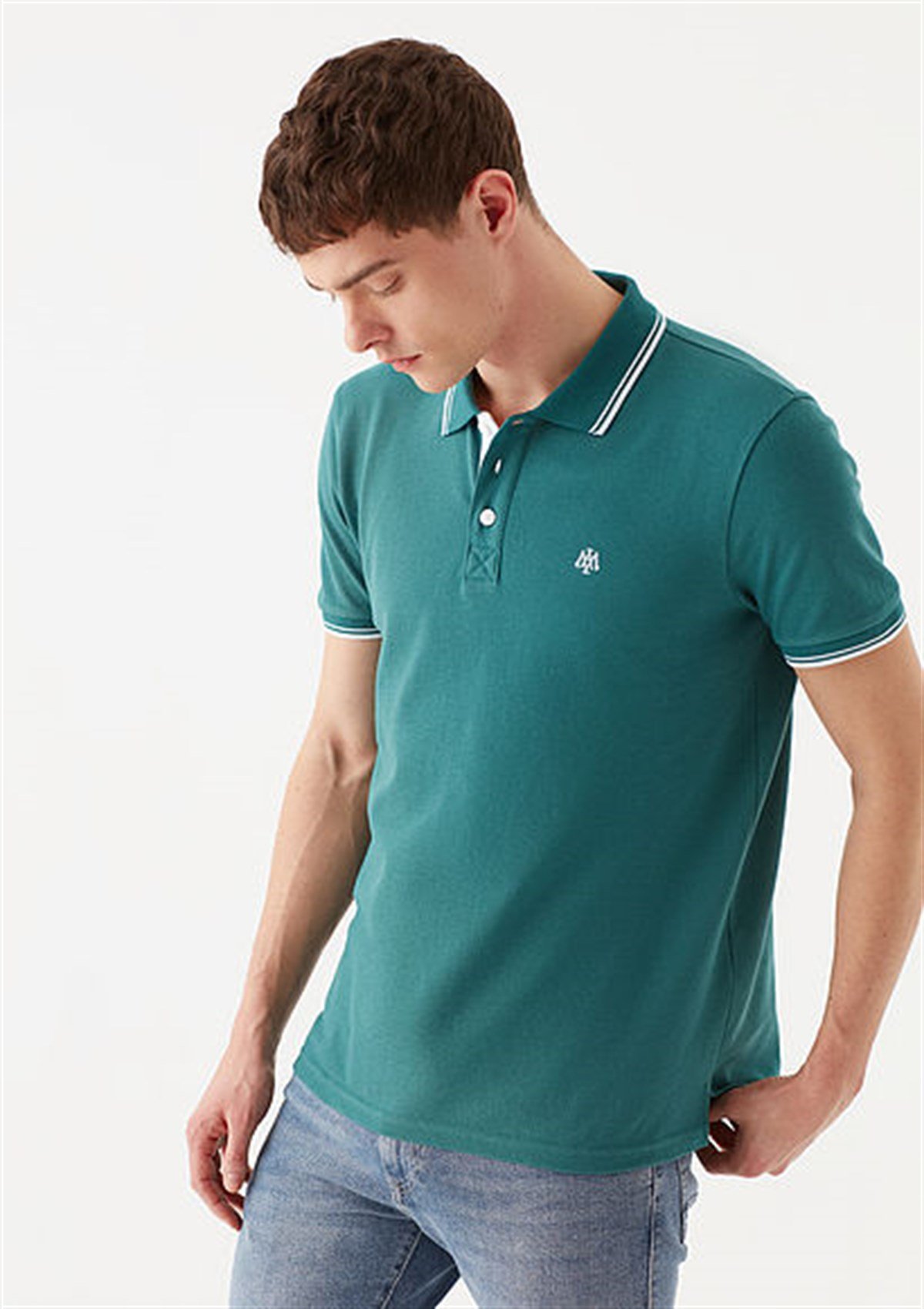064164-33505Mavi Polo  Derin Yeşil Erkek T-Shirt