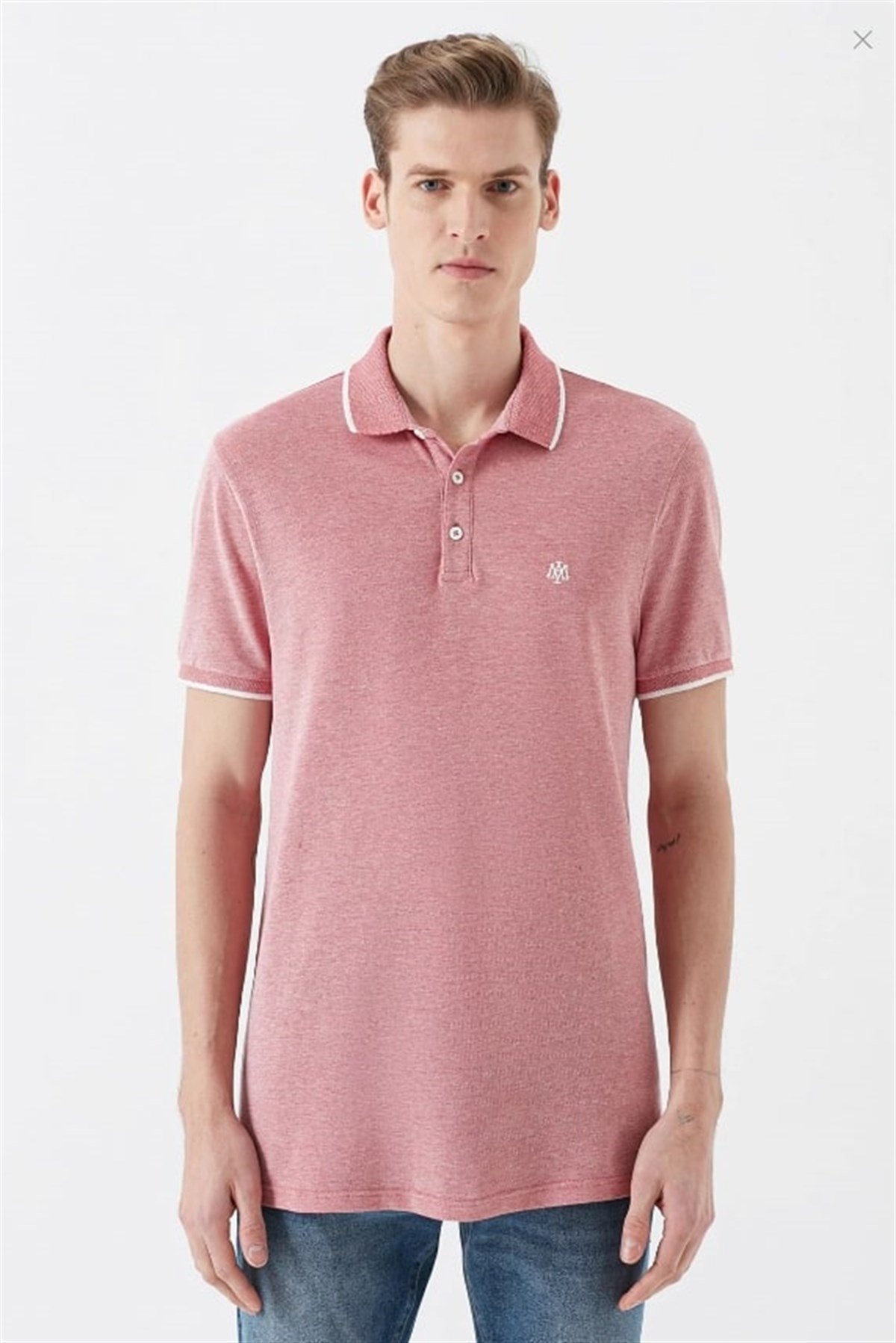 065900-30704Mavi Polo Canlı Kırmızı Erkek T-Shirt 065900-30704