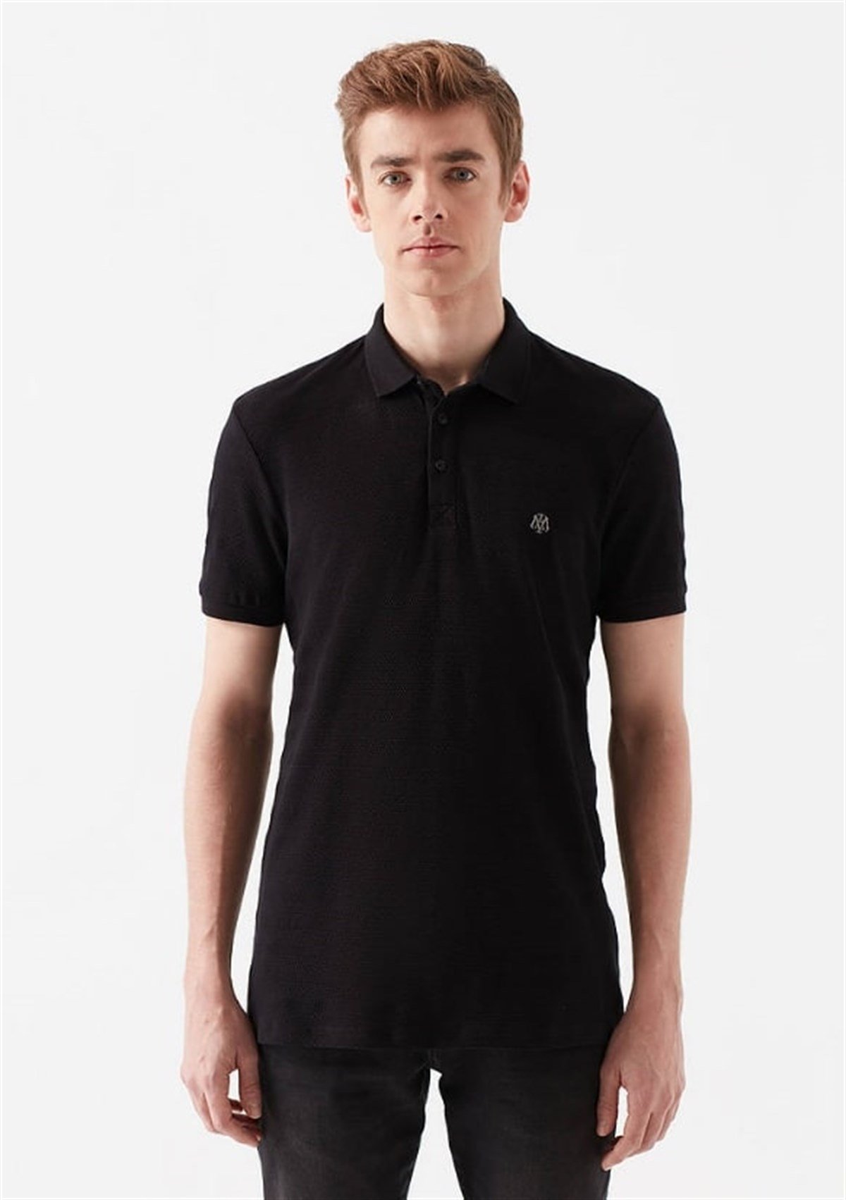 064121-900Mavi Polo Siyah Erkek T-Shirt 064121-900