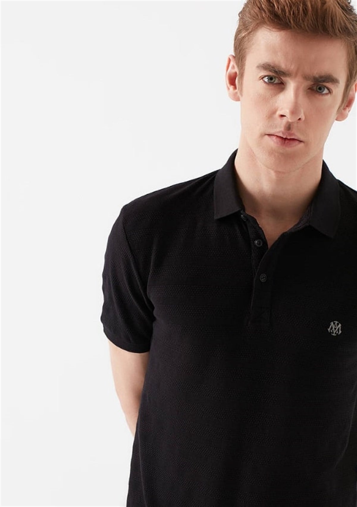 064121-900Mavi Polo Siyah Erkek T-Shirt 064121-900