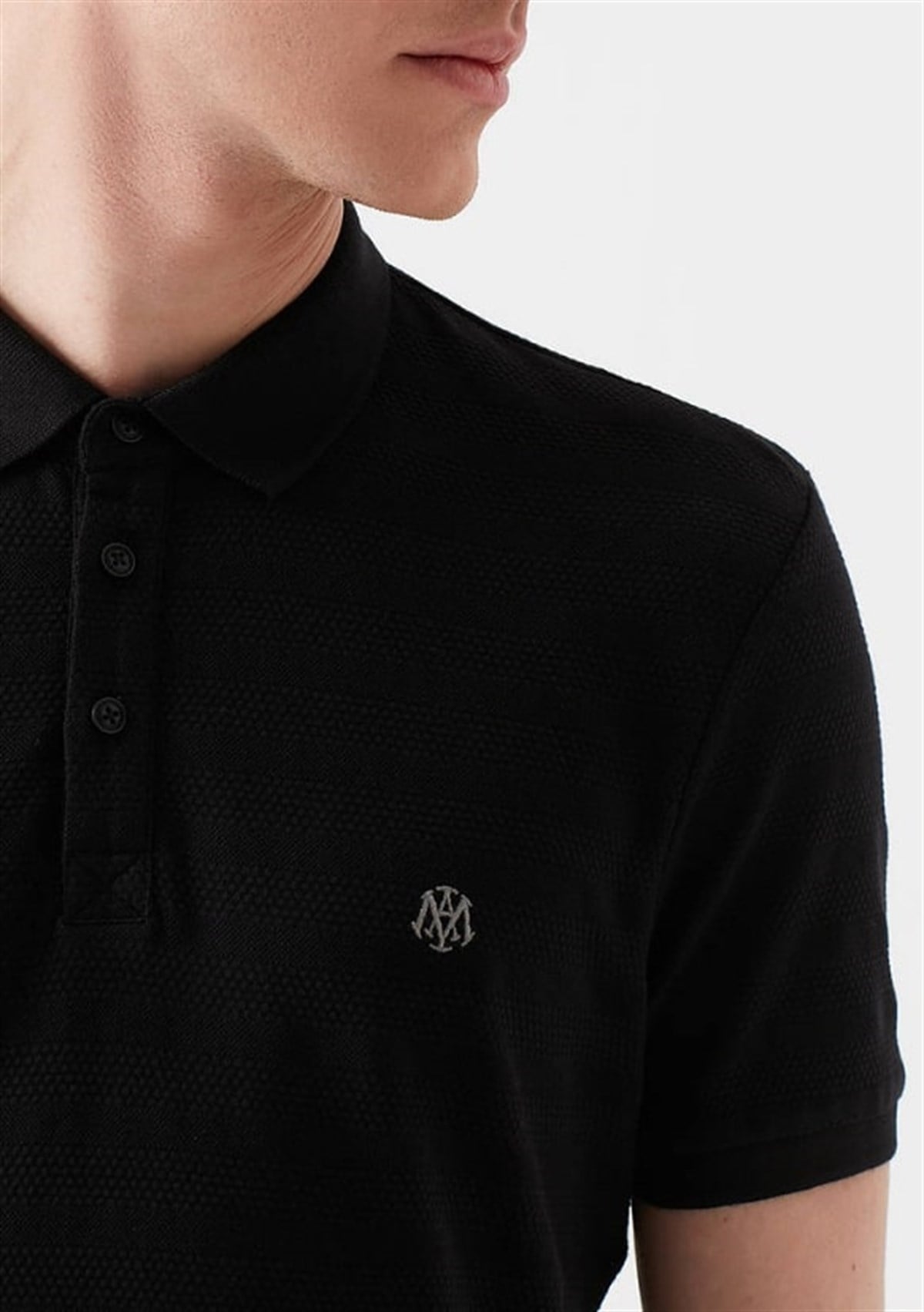 064121-900Mavi Polo Siyah Erkek T-Shirt 064121-900
