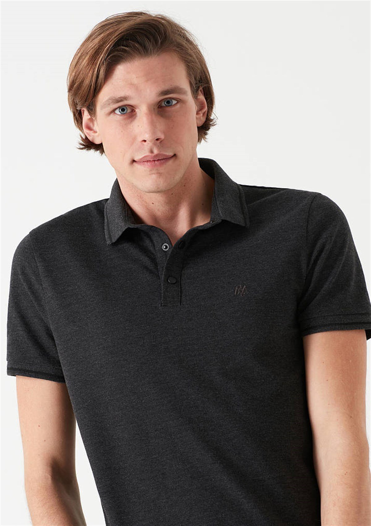 065967-30832MAVİ POLO TİŞÖRT antrasit melanj ERKEK T-SHIRT 065967-30832-STD