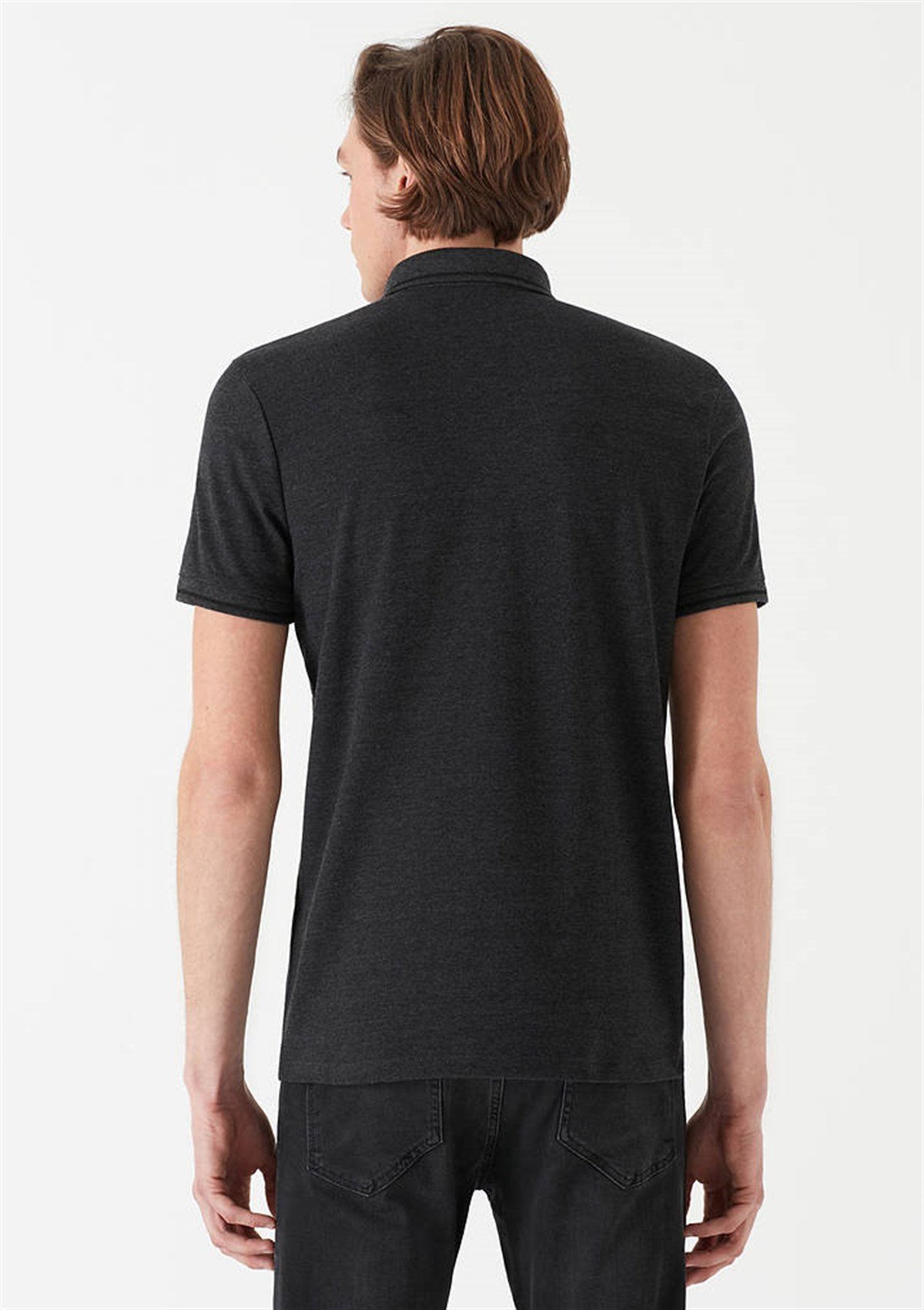 065967-30832MAVİ POLO TİŞÖRT antrasit melanj ERKEK T-SHIRT 065967-30832-STD