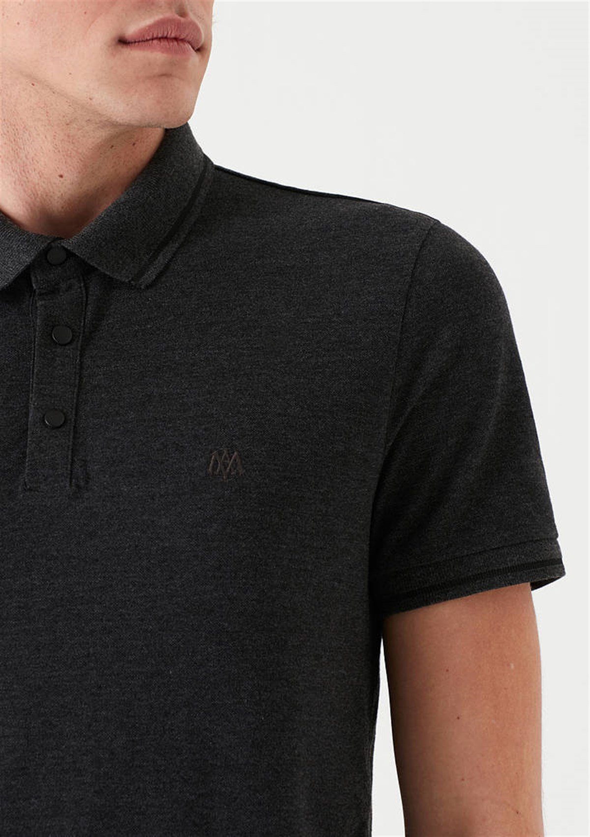 065967-30832MAVİ POLO TİŞÖRT antrasit melanj ERKEK T-SHIRT 065967-30832-STD
