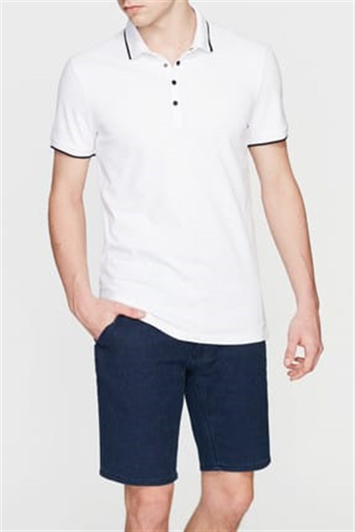 065533-620MAVİ POLO TİŞÖRT beyaz