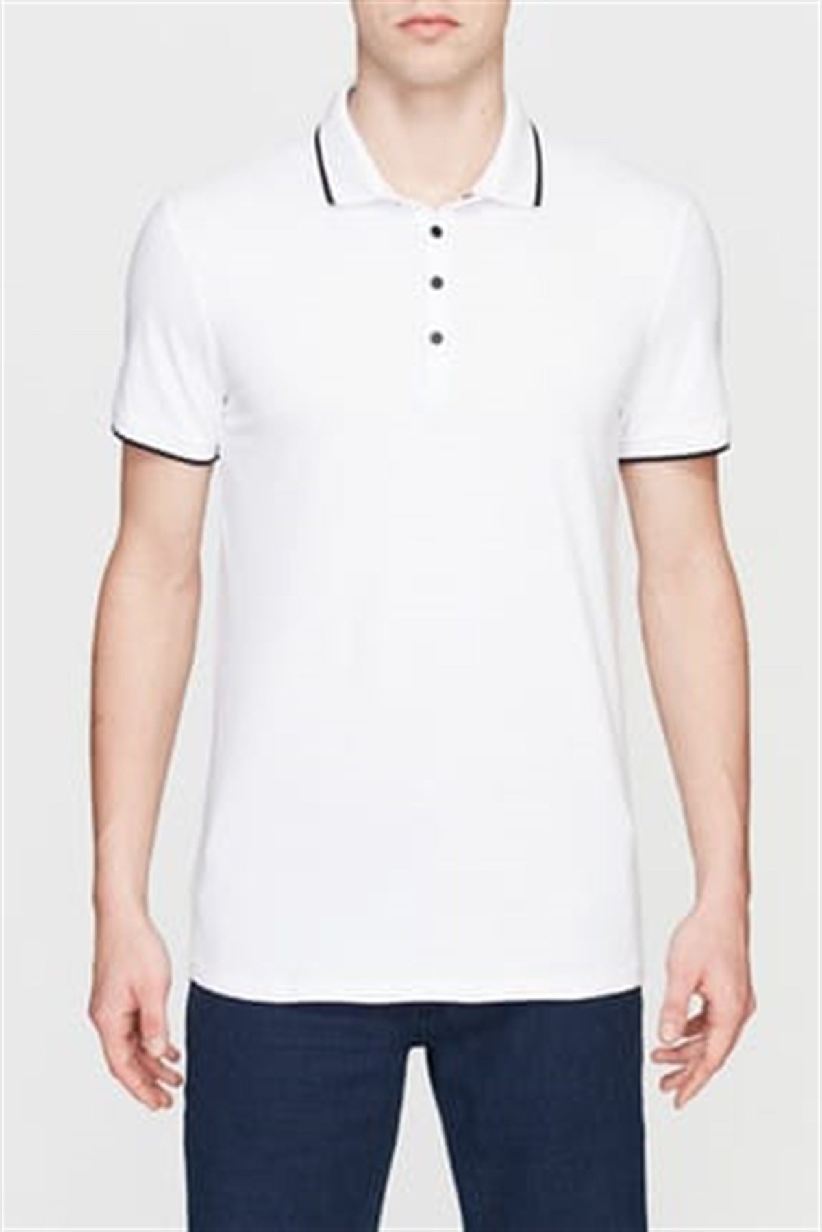 065533-620MAVİ POLO TİŞÖRT beyaz