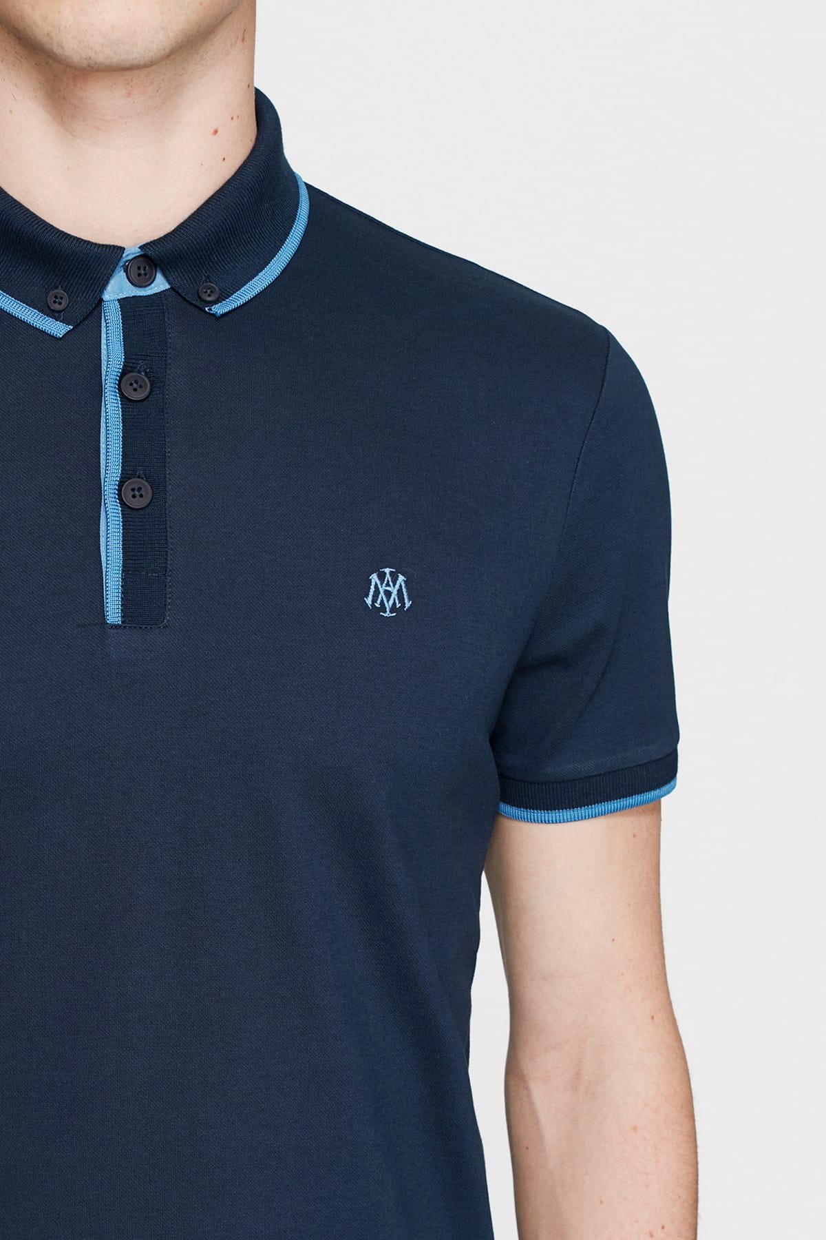 062373-28417Mavi Polo Tişört Gece Lacivert