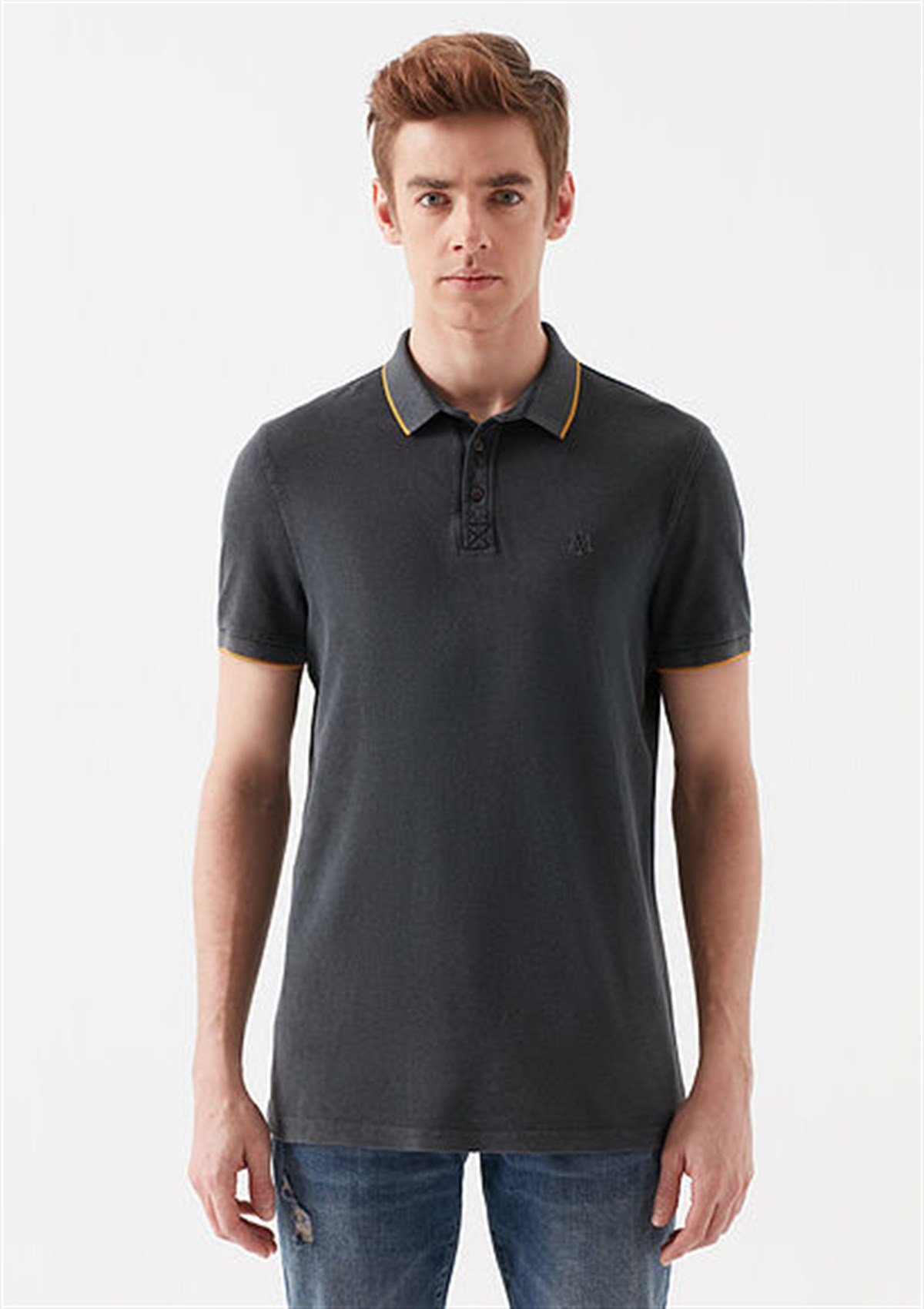 065920-30653Mavi Polo Tişört Gölge Gri
