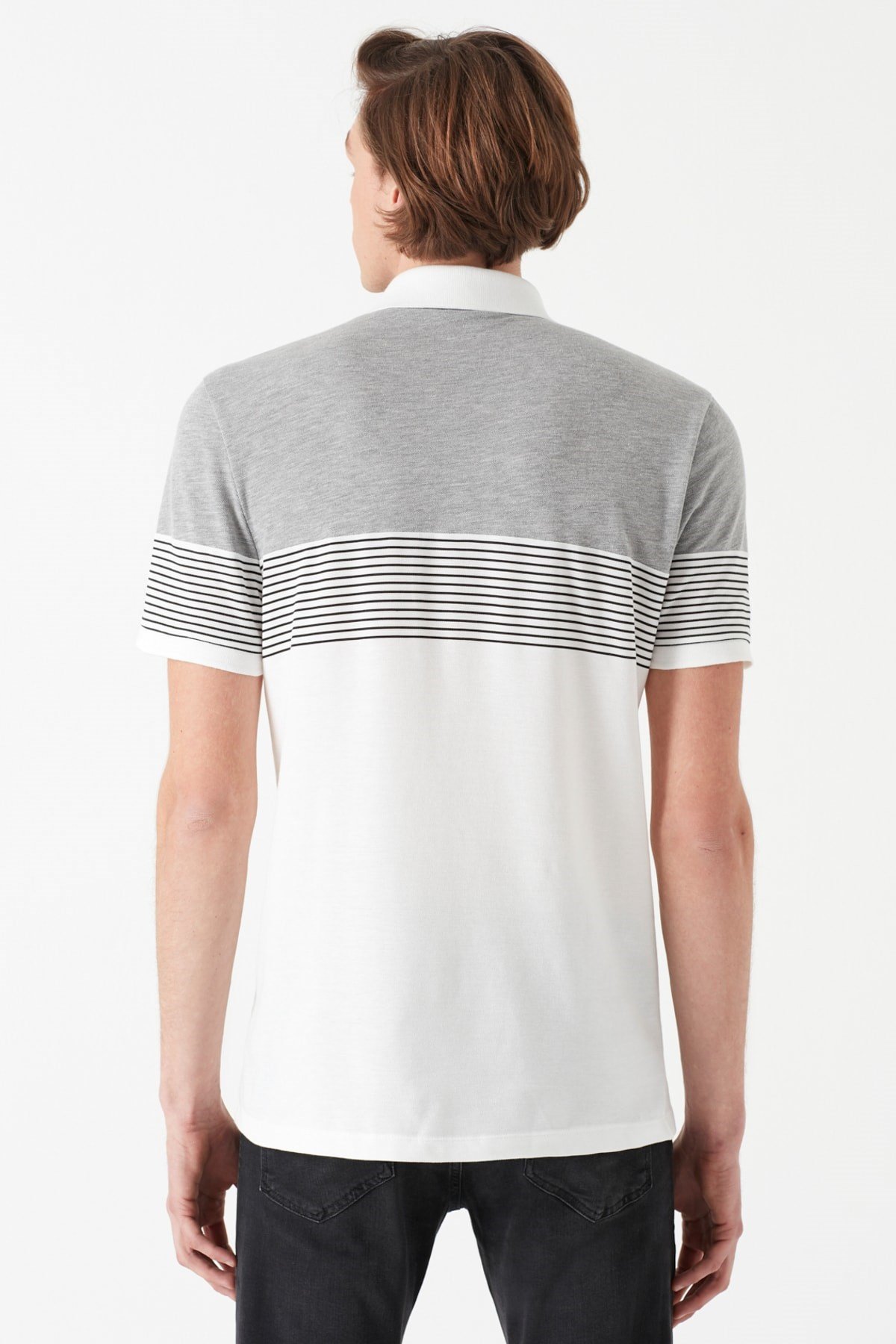 065894-30774NEBIMV3NEBIMV3|065894-30774|STDMAVİ POLO TİŞÖRT gri melanj ERKEK T-SHIRT 065894-30774-STD
